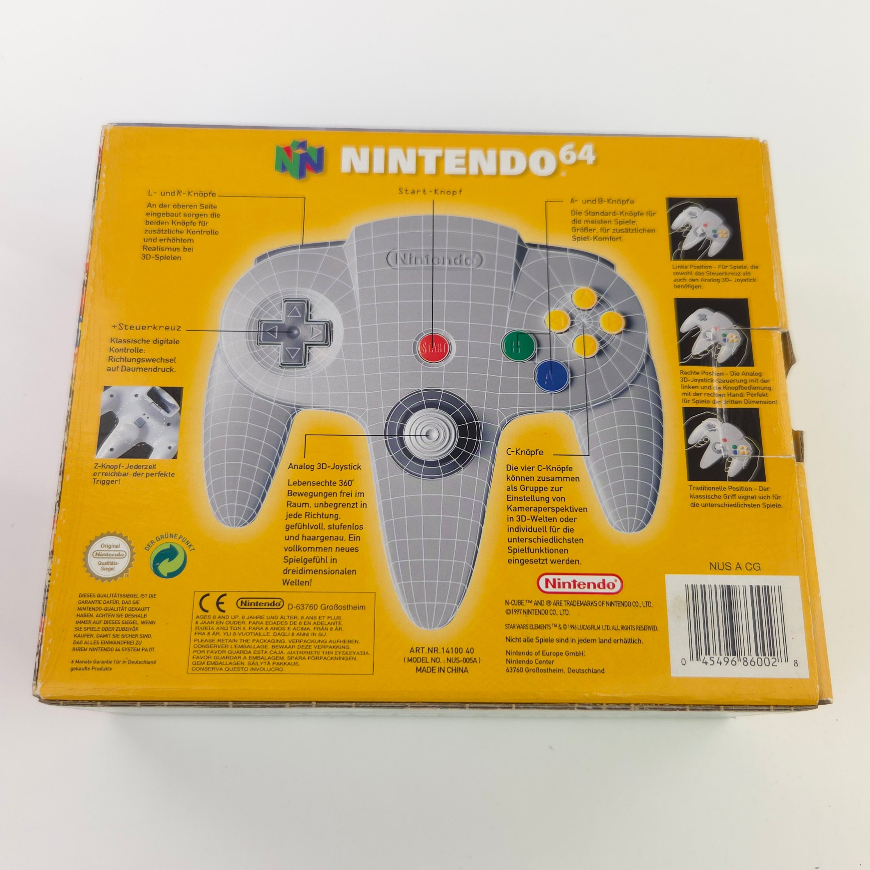 Nintendo 64 Original Grauer Controller Gamepad OVP PAL