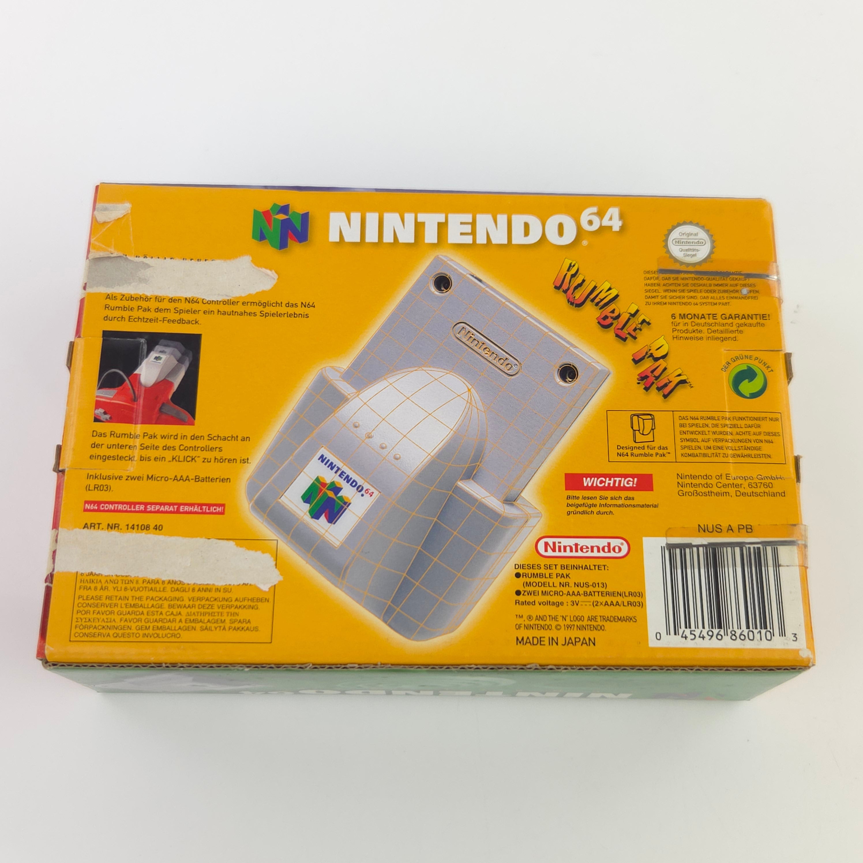 Nintendo 64 Zubehör Rumble Pak Vibrations Adapter OVP PAL