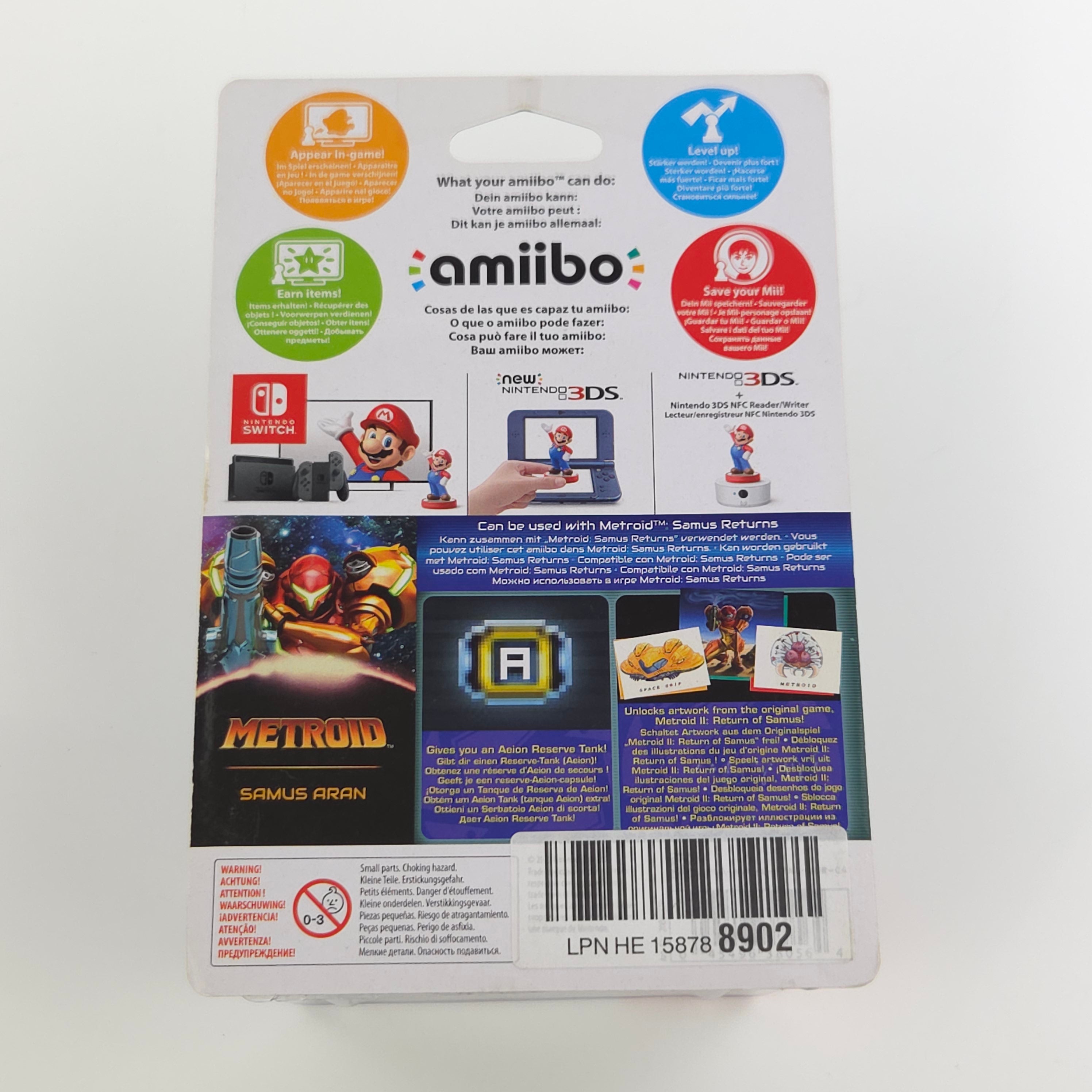 Nintendo Amiibo Metroid Samus Aran Neu OVP