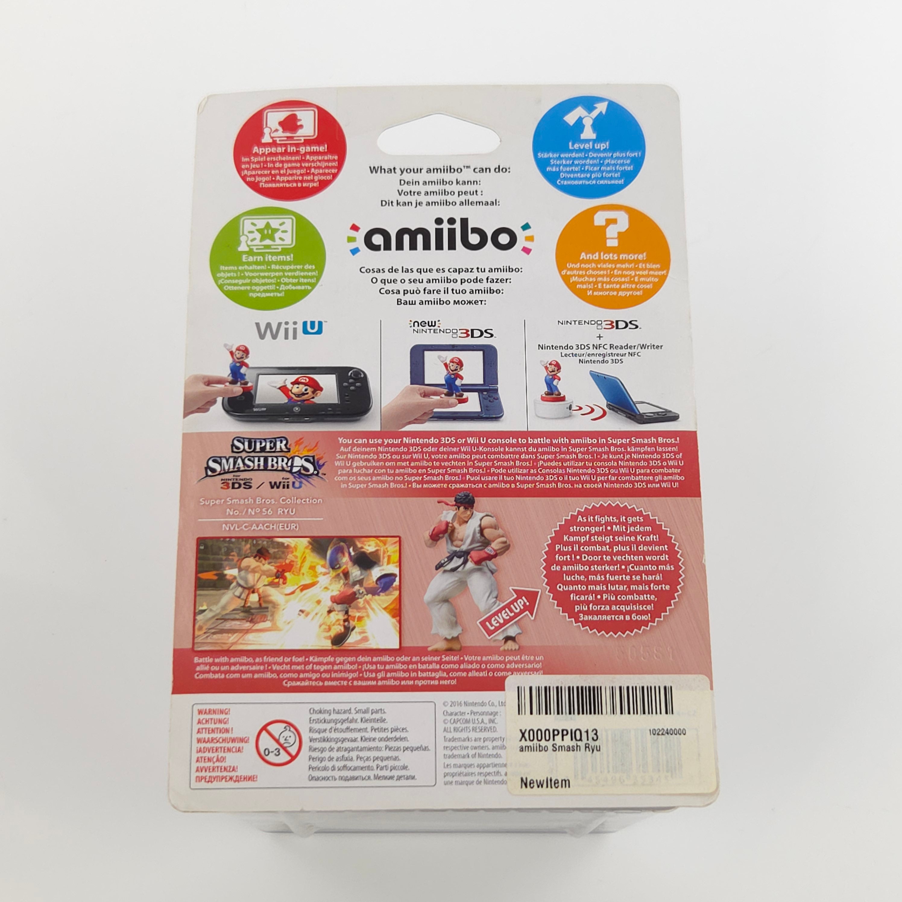 Nintendo Amiibo Ryu – Super Smash Bros Figur (Neu OVP)