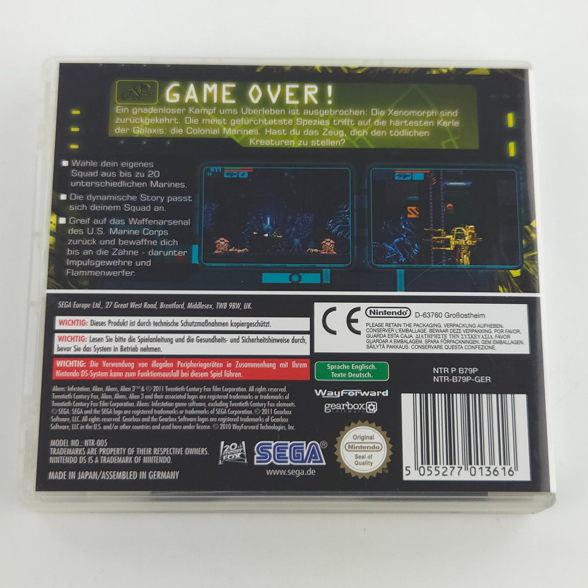 Nintendo DS Spiel Aliens Infestation OVP PAL