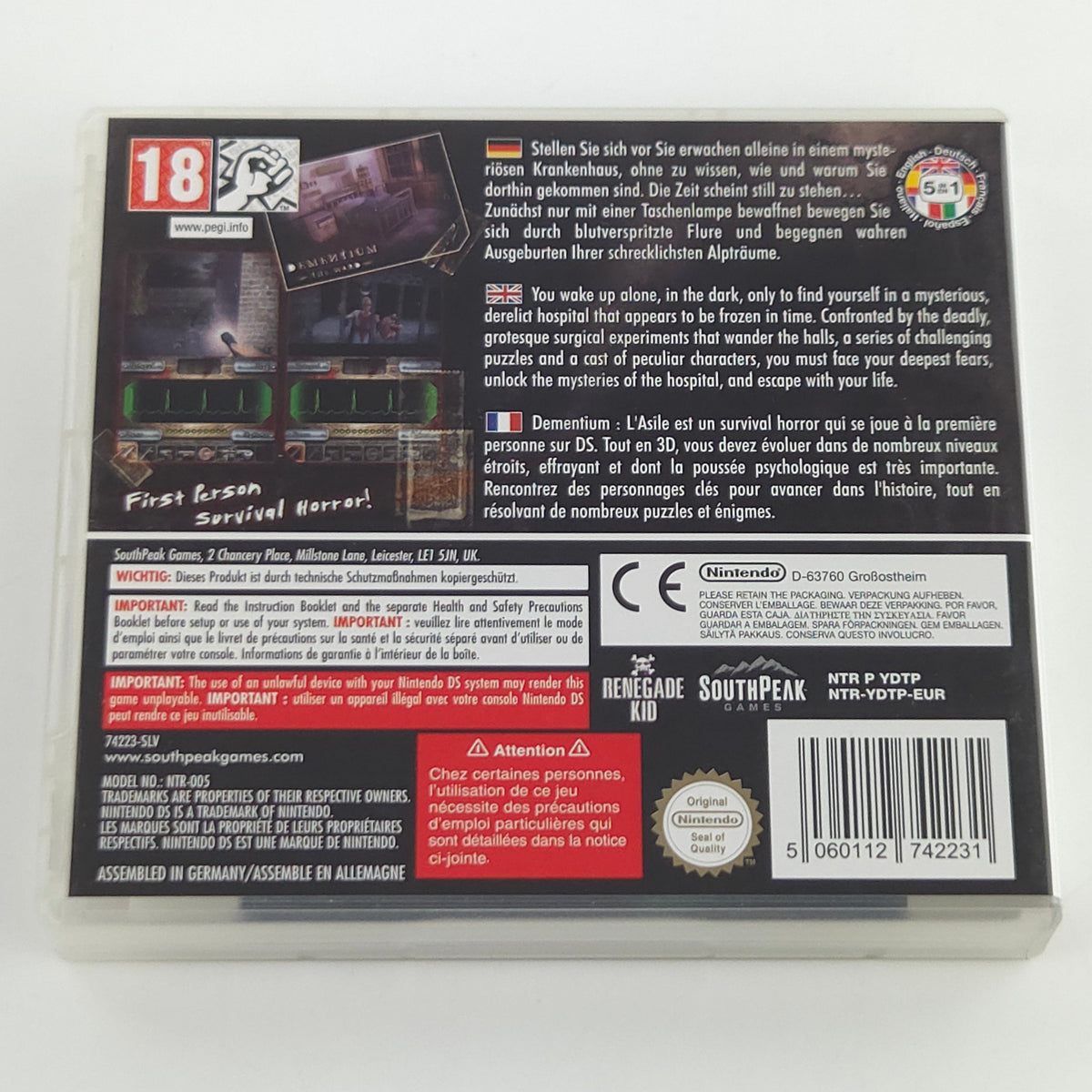 Nintendo DS Spiel Dementium PAL USK18