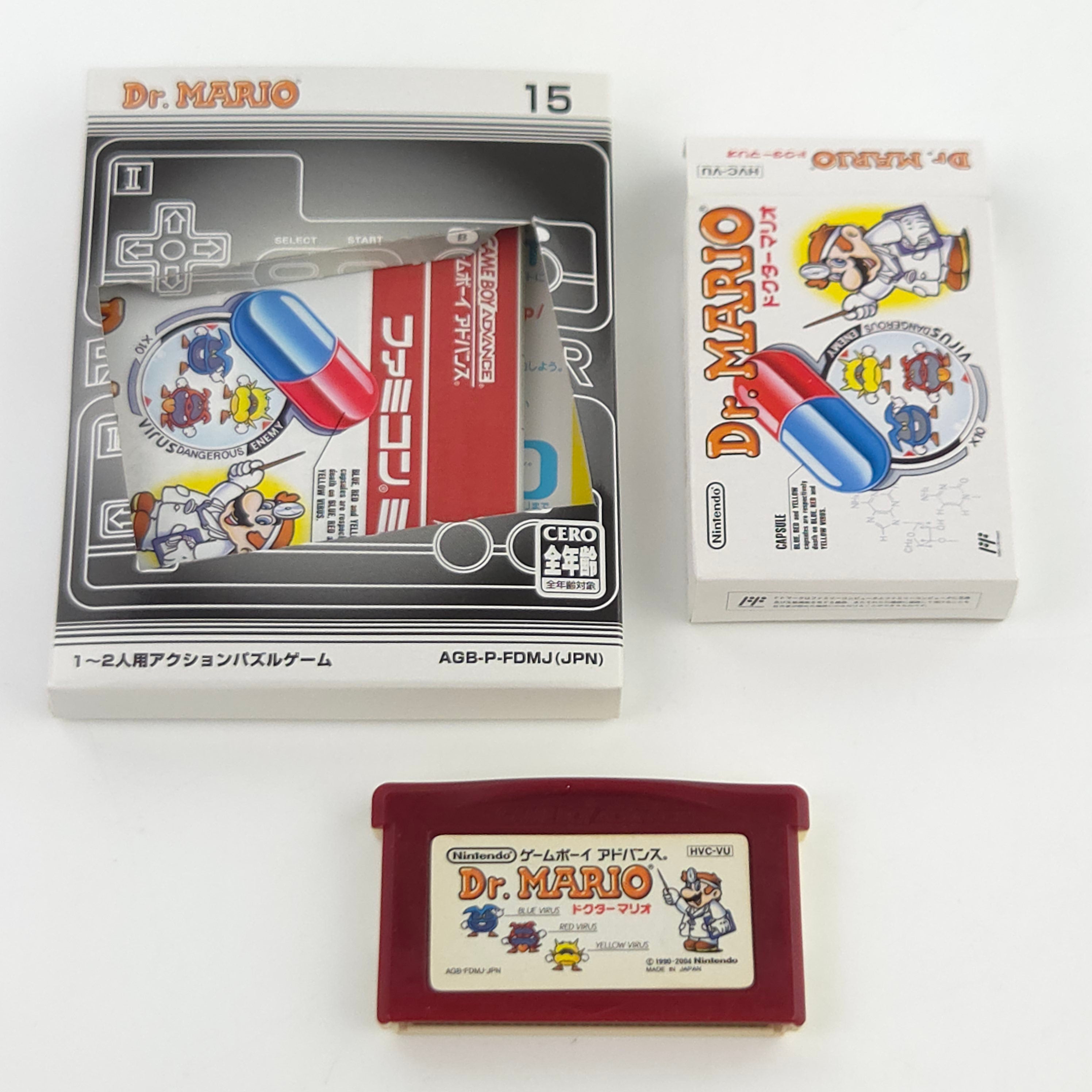 Game Boy Advance Spiel Dr Mario Famicom Mini OVP