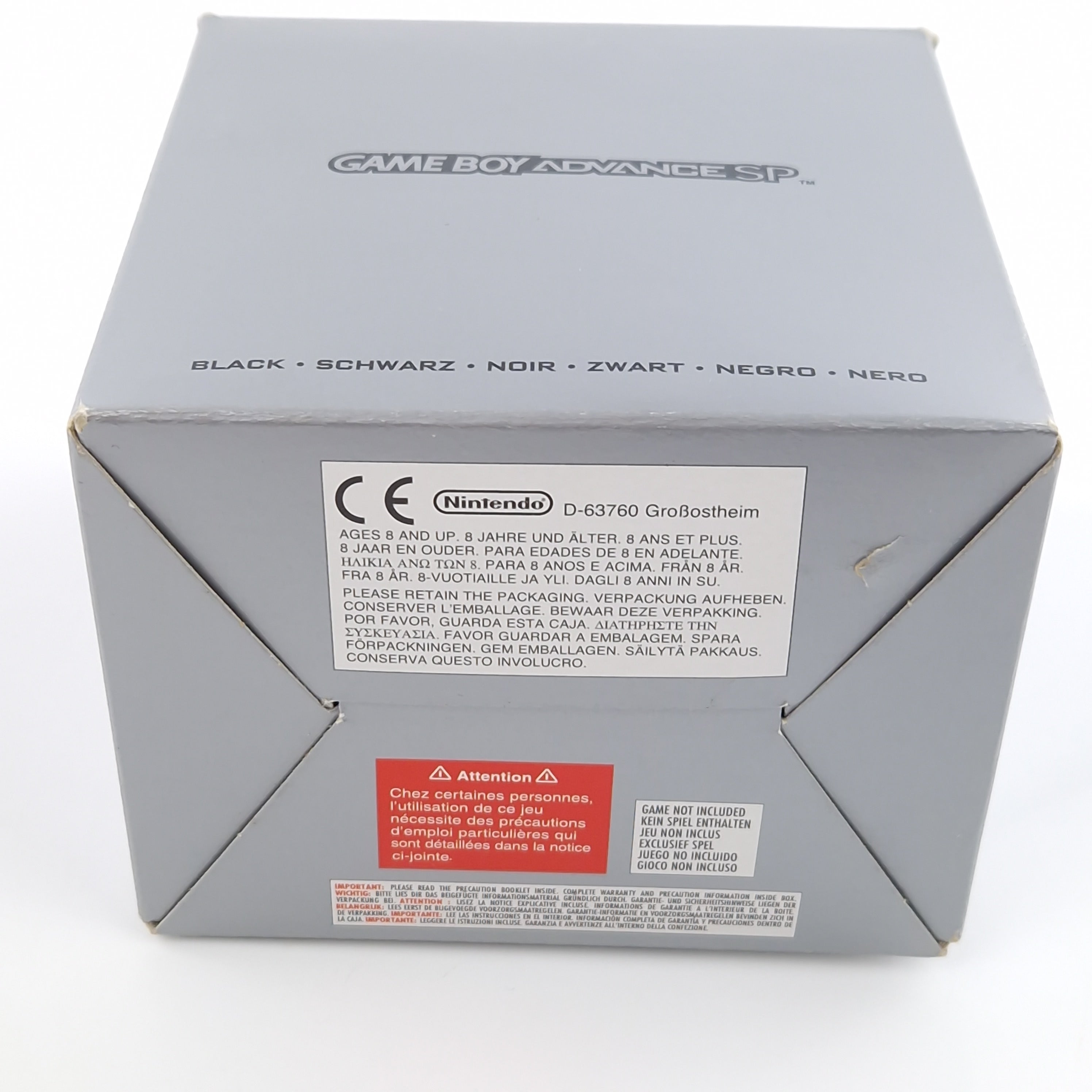 Game Boy Advance Konsole – Advance SP Schwarz OVP PAL