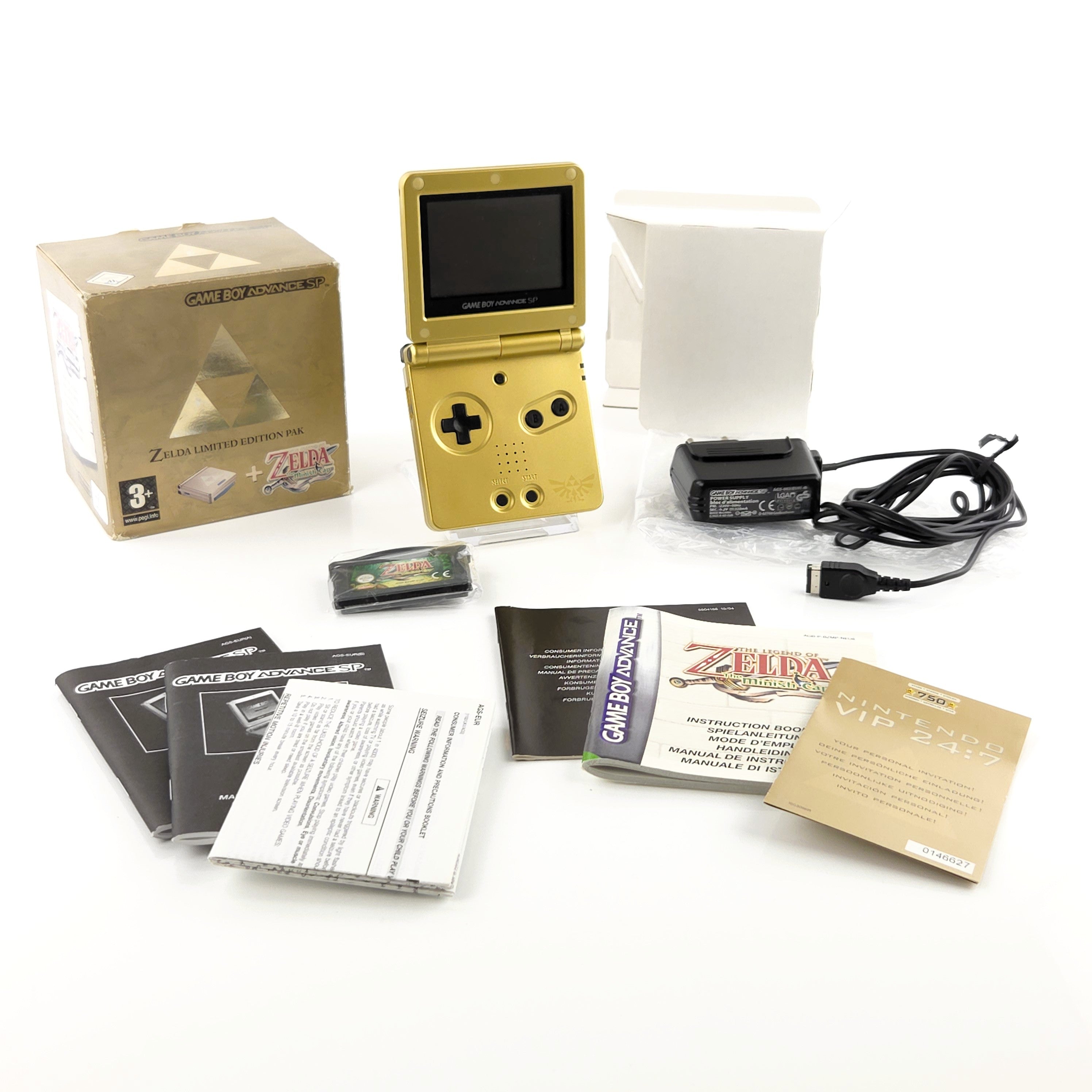 Game Boy Advance Konsole – Zelda Limited Edition Pak OVP