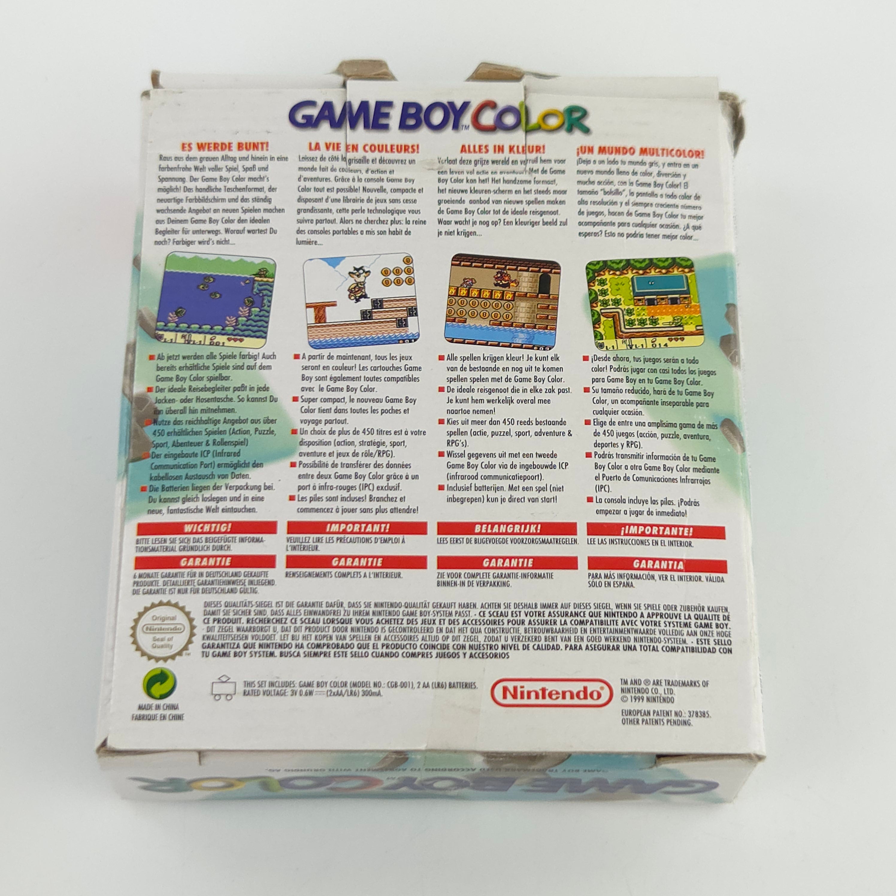 Nintendo Game Boy Color Konsole Türkis CGB-001 OVP PAL
