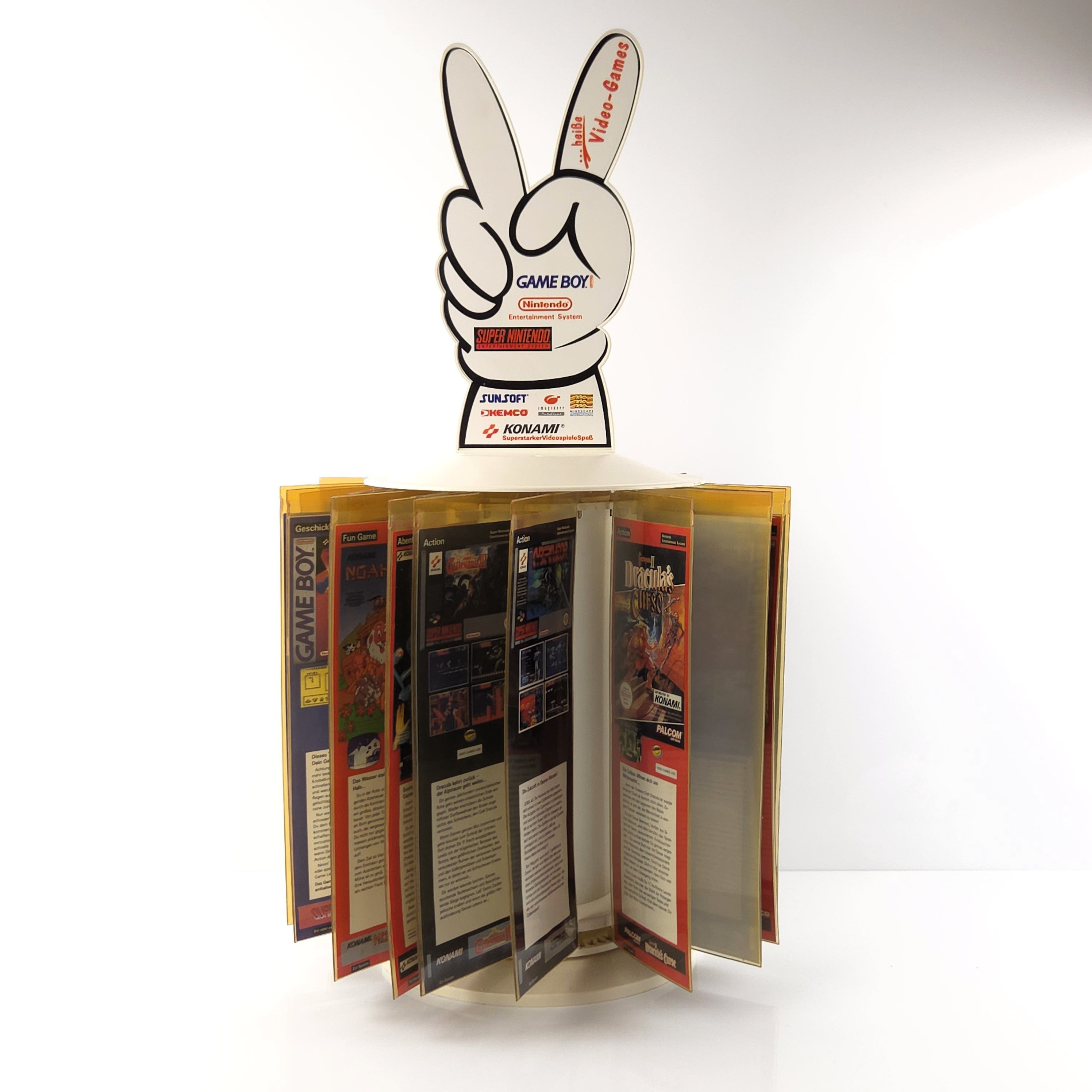 Nintendo Game Boy NES SNES Konami Aufsteller Reklame Rondell