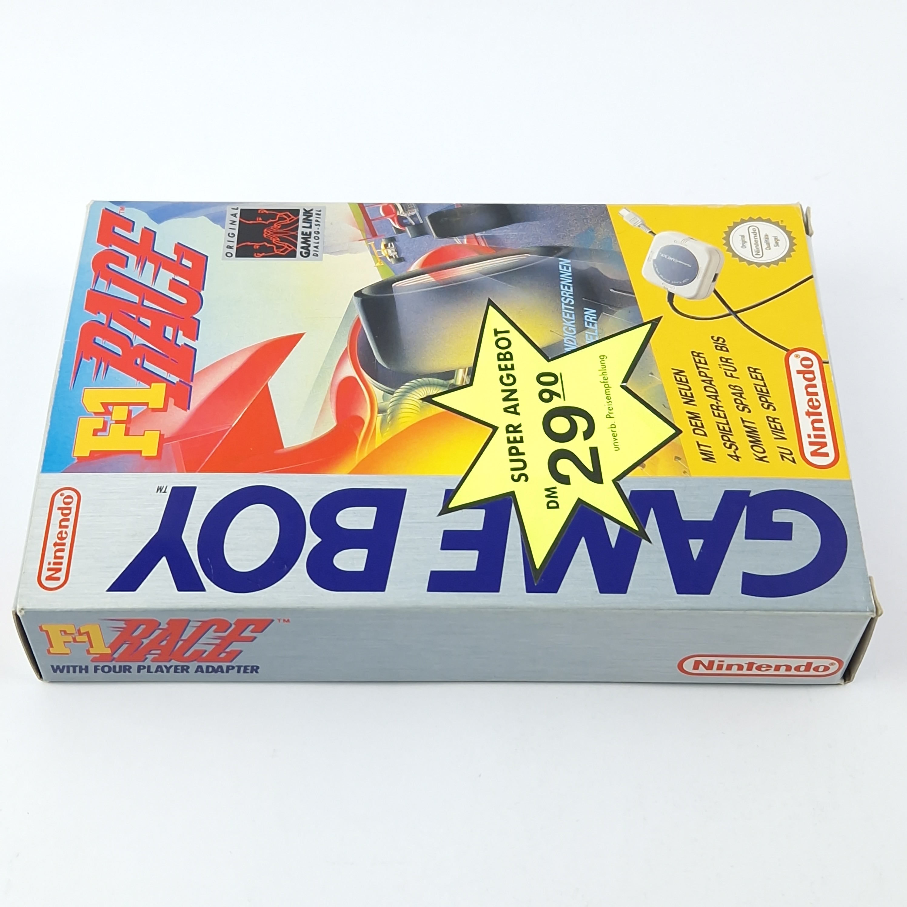 Nintendo Game Boy Spiel – F-1 Race mit 4 Spieler Adapter OVP