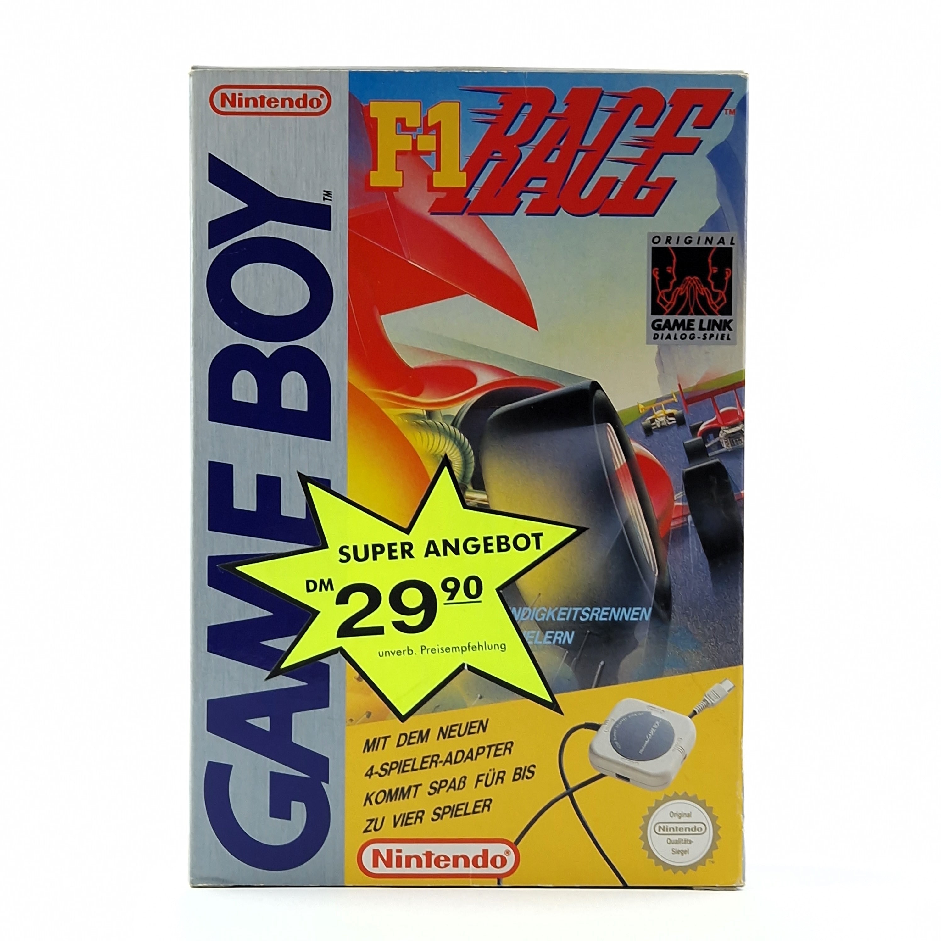 Nintendo Game Boy Spiel – F-1 Race mit 4 Spieler Adapter OVP
