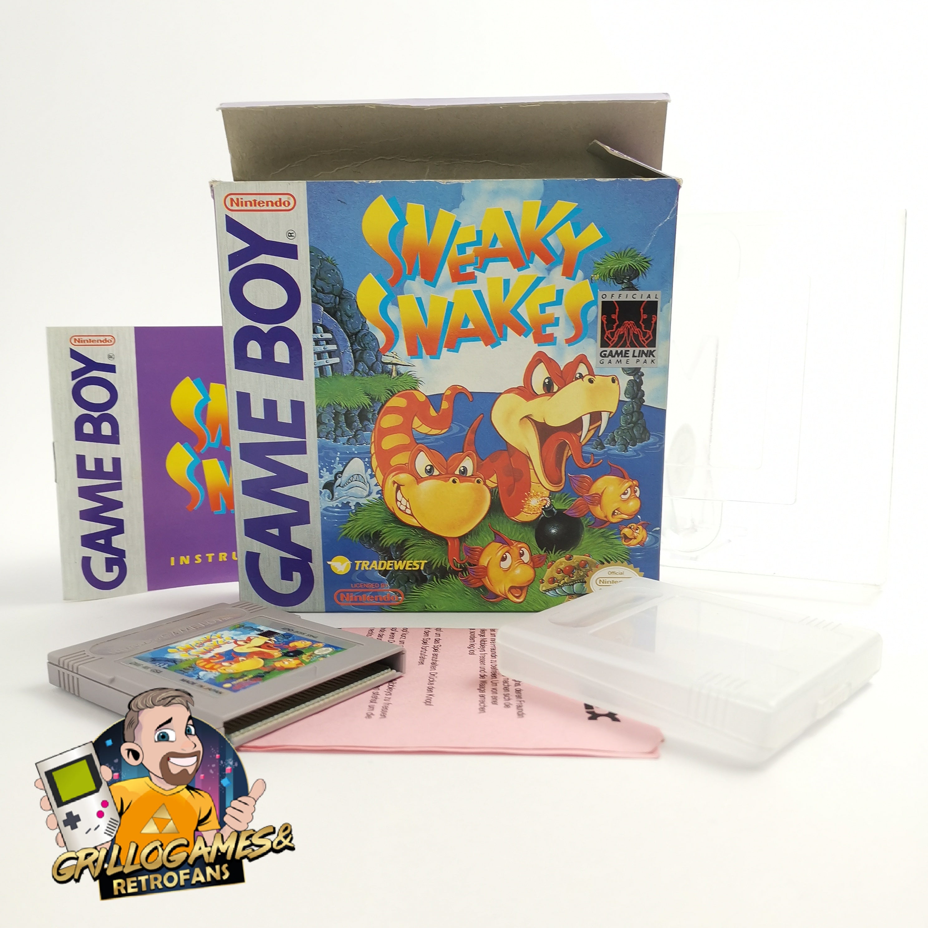 Nintendo Gameboy Spiel – Sneaky Snakes OVP NTSC-U/C USA