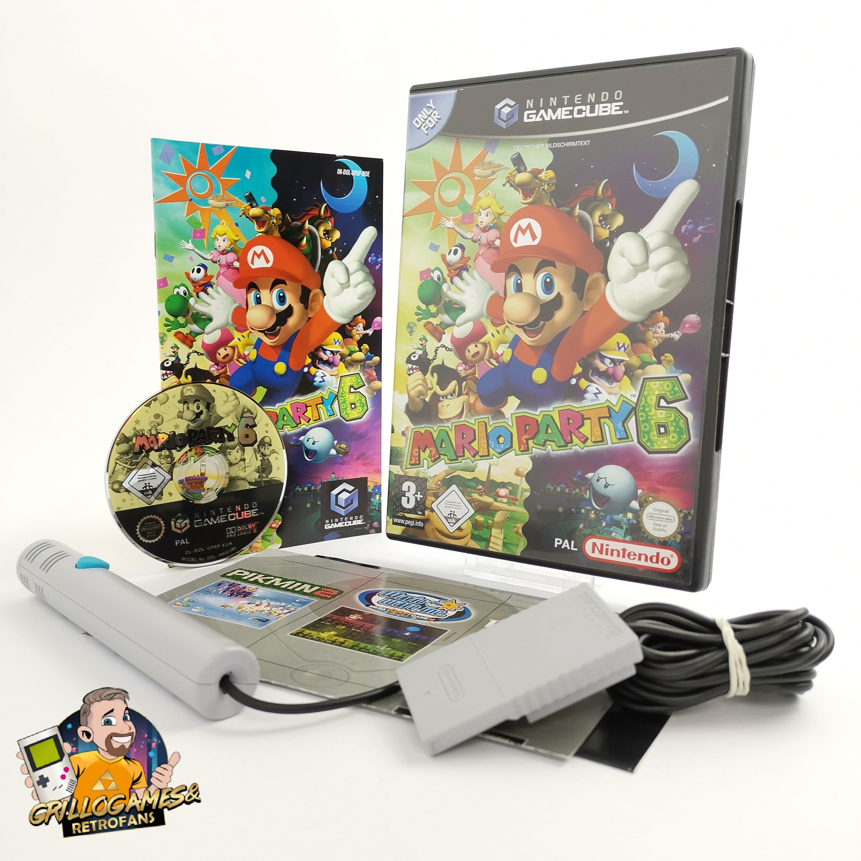 Nintendo Gamecube Spiel – Mario Party 6 mit Mikrofon OVP