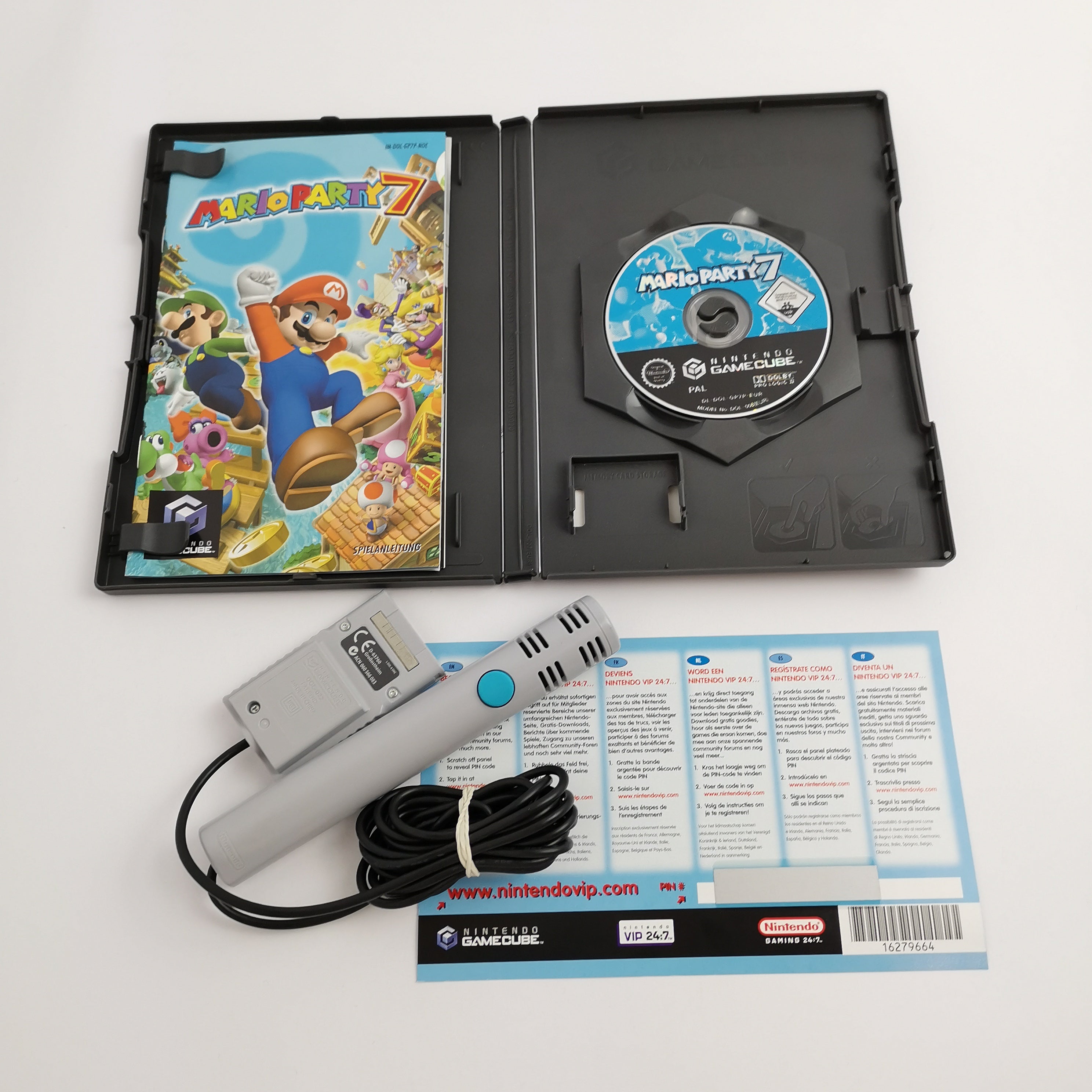Nintendo Gamecube Spiel – Mario Party 7 mit Mikrofon OVP PAL