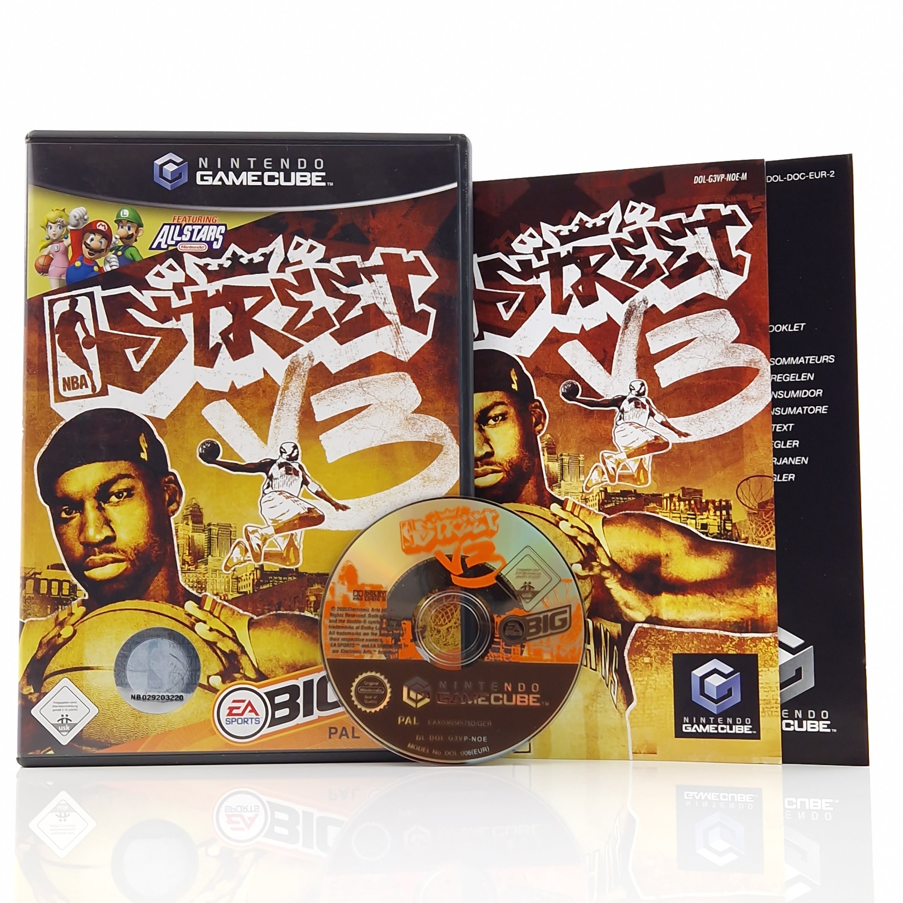 Nintendo Gamecube Spiel – NBA Street V3 featuring Mario Allstars