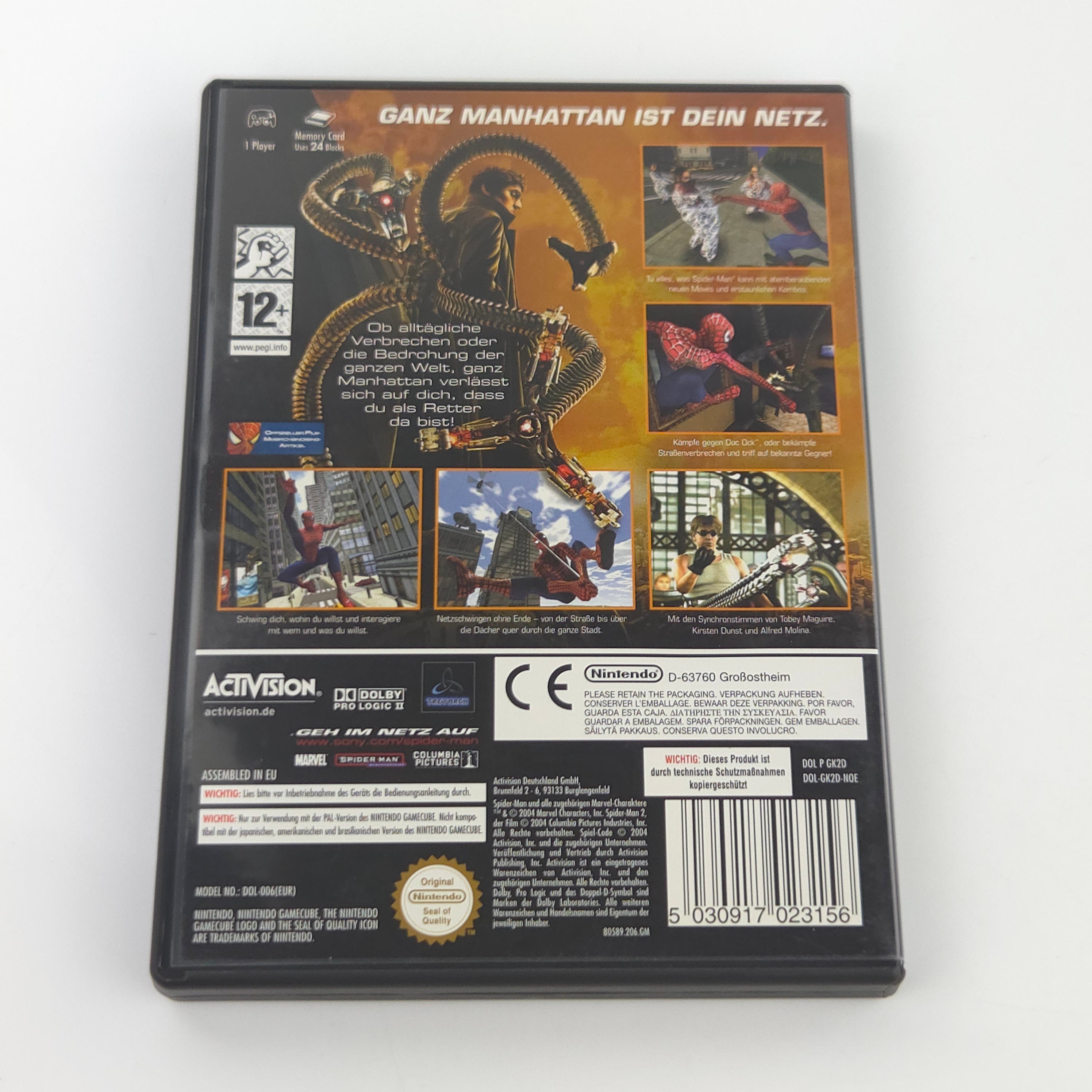Nintendo Gamecube Spiel Spider Man 2 OVP CD DE