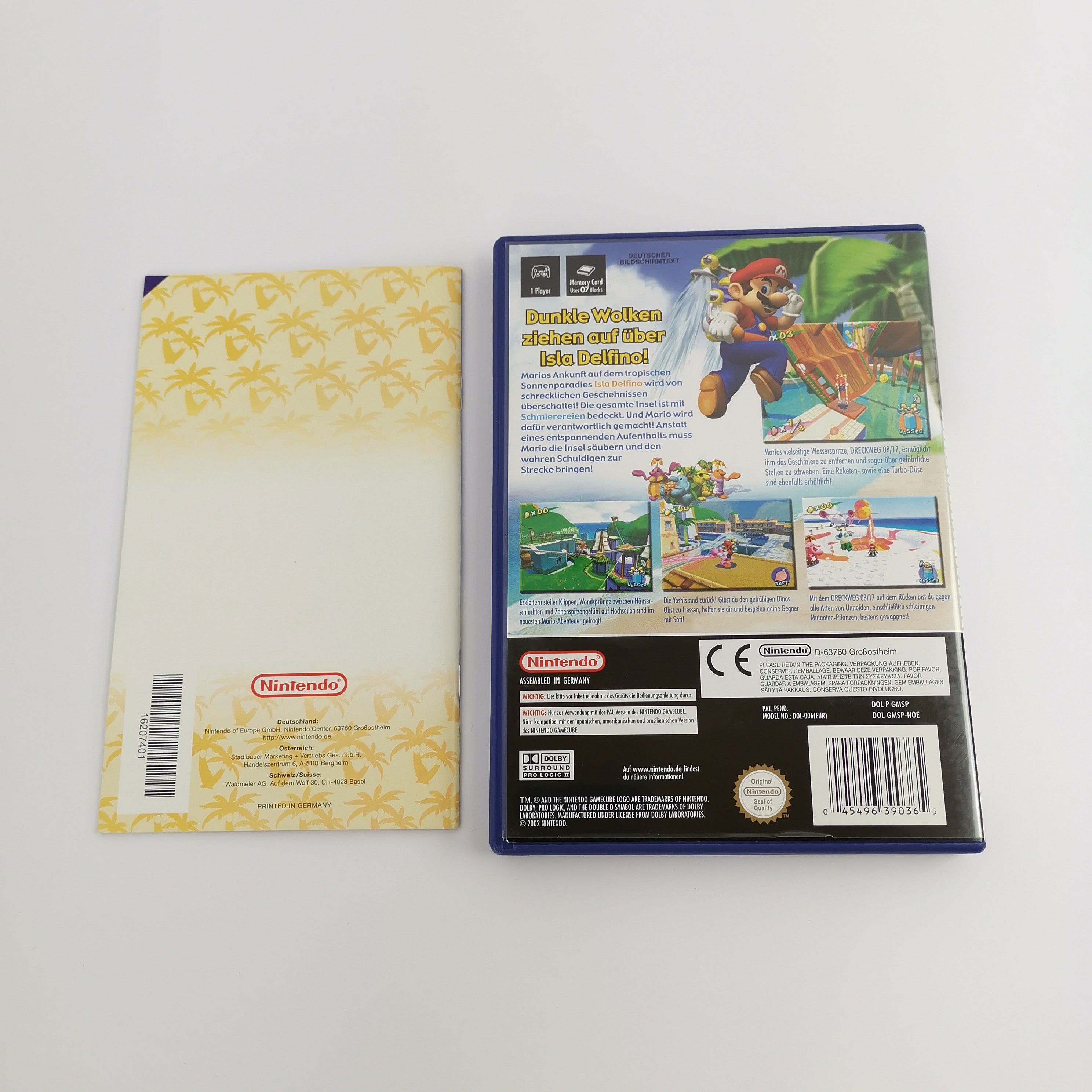 Nintendo Gamecube Spiel – Super Mario Sunshine OVP