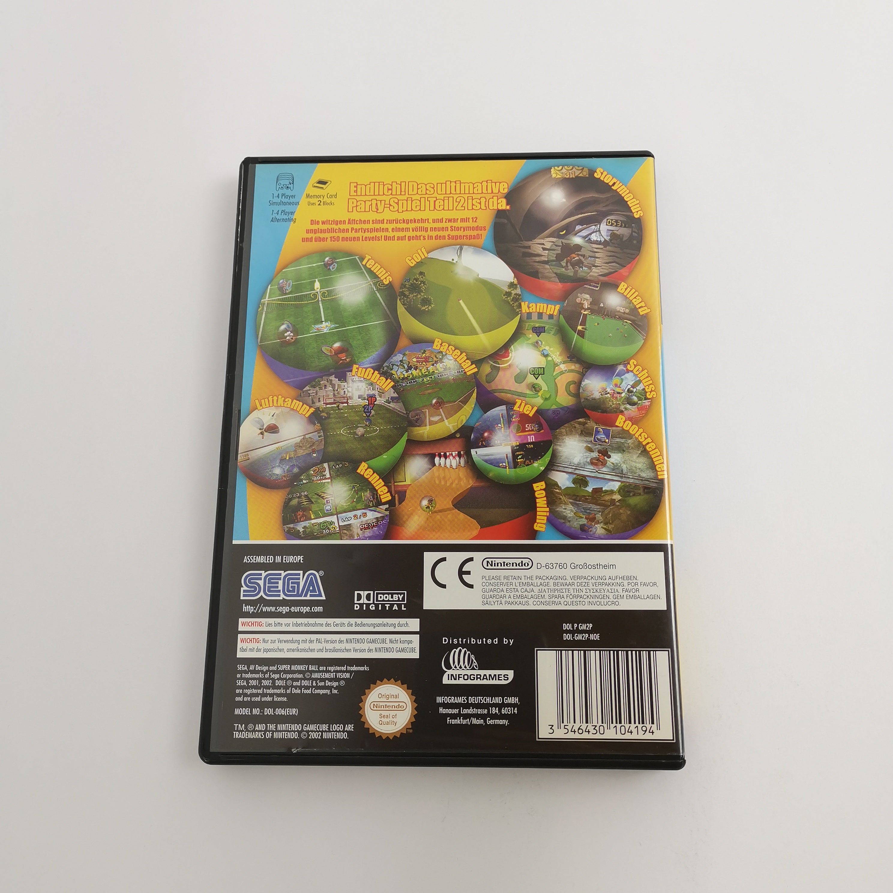 Nintendo Gamecube Spiel – Super Monkey Ball 2 (OVP PAL)