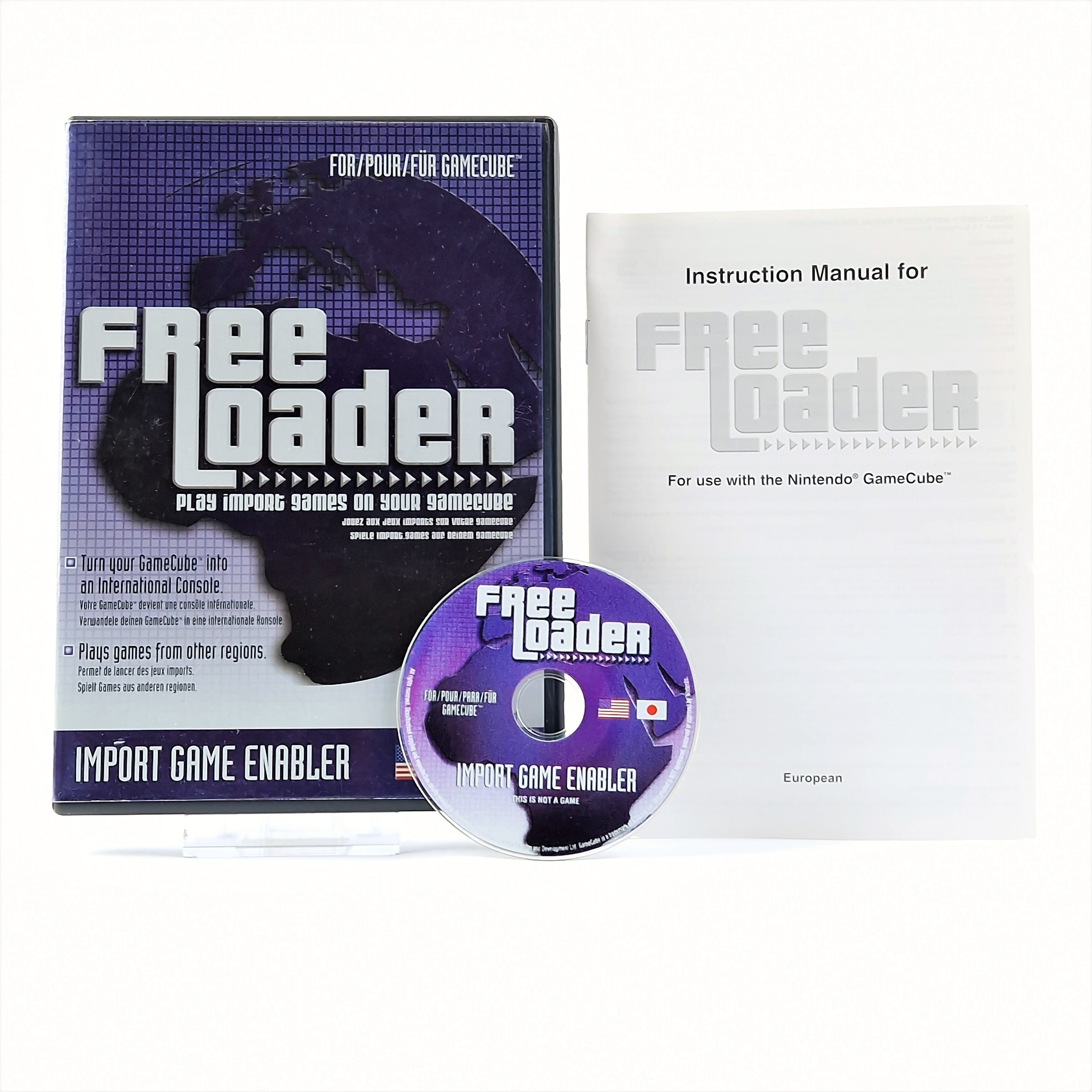 Nintendo Gamecube Zubehör: Free Loader Play Import Games - OVP Anleitung PAL