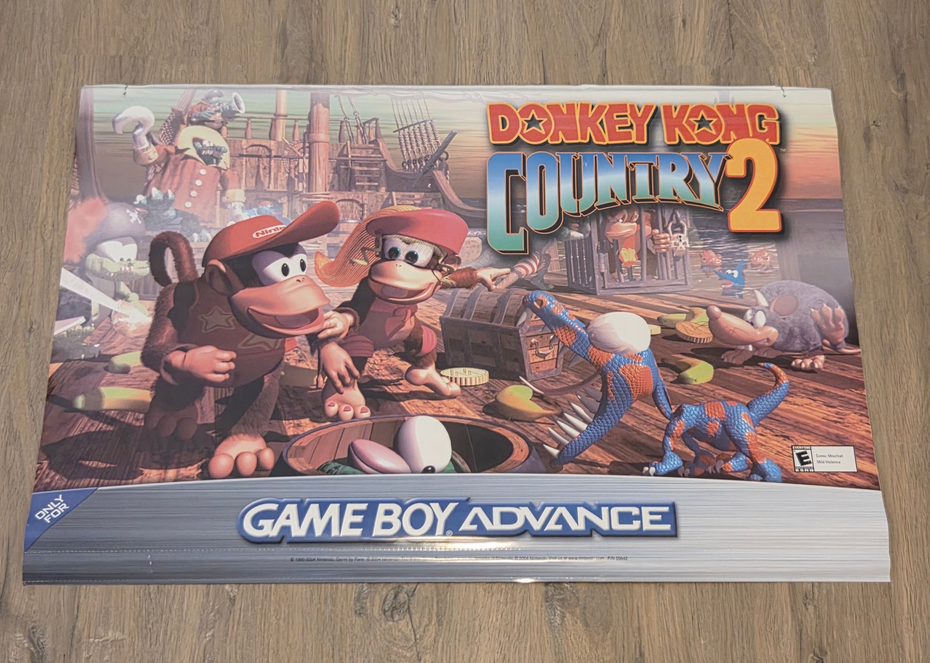 Nintendo Game Boy Advance Promo Banner Donkey Kong Country 2