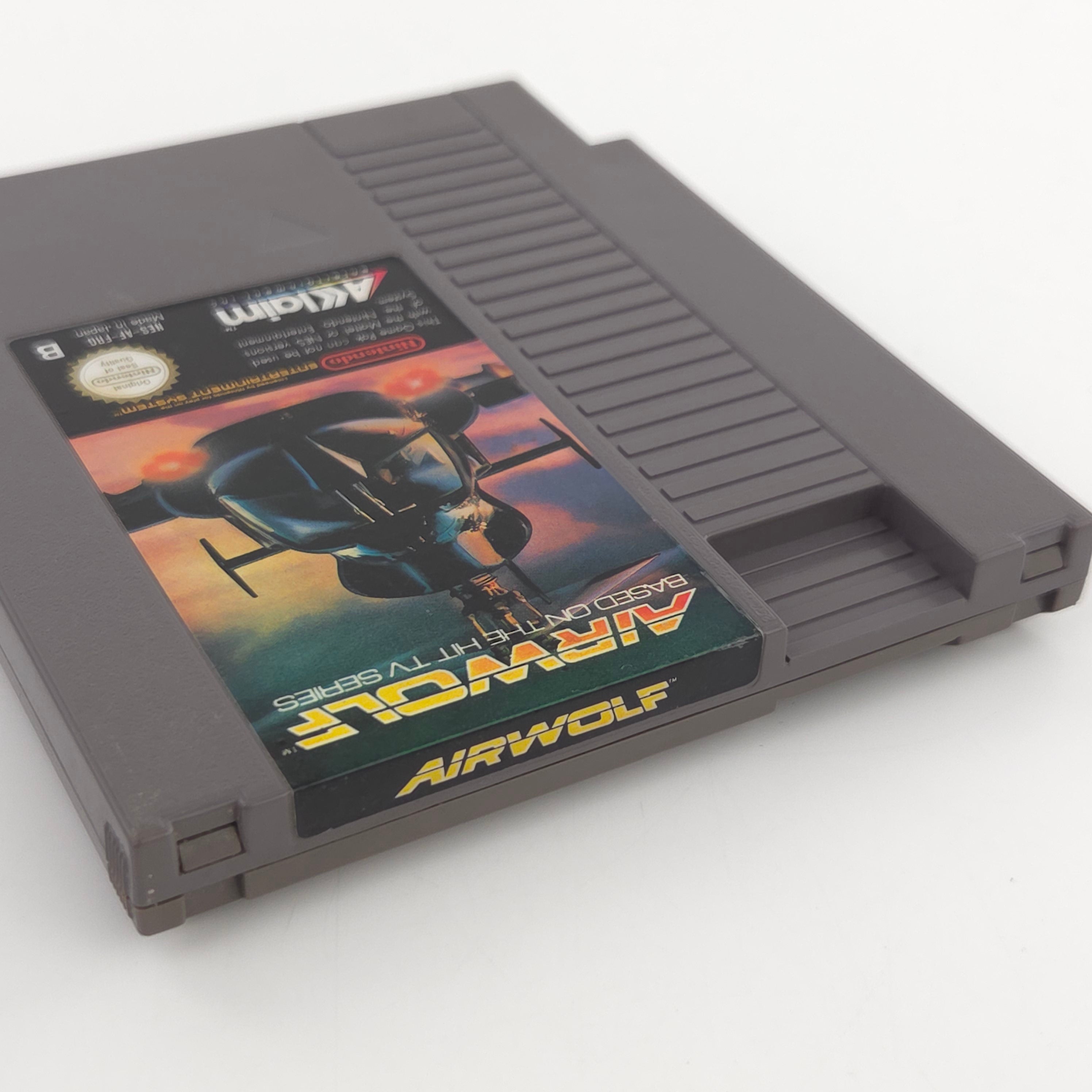 NES Spiel Airwolf Modul Schuber Acclaim PAL-B FRG