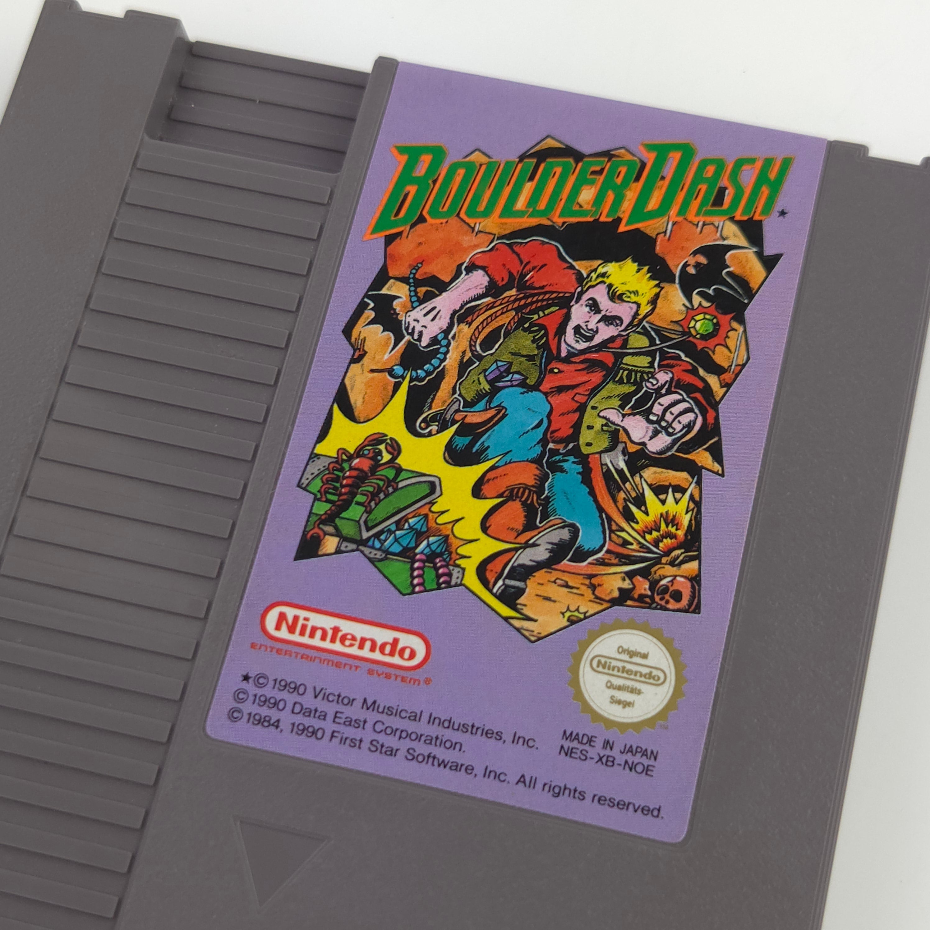 Nintendo NES Spiel Boulder Dash Modul Schutzhülle PAL