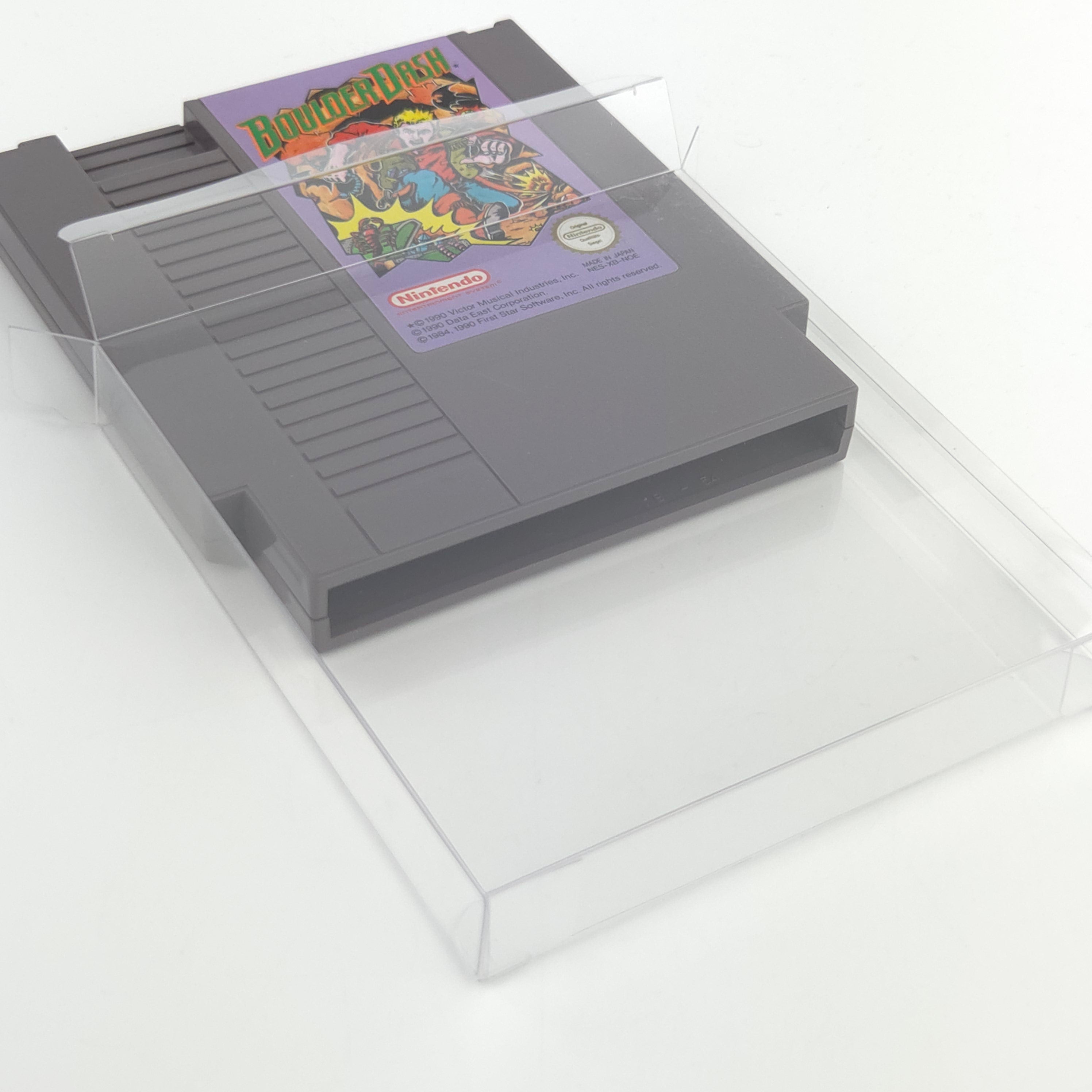 Nintendo NES Spiel Boulder Dash Modul Schutzhülle PAL