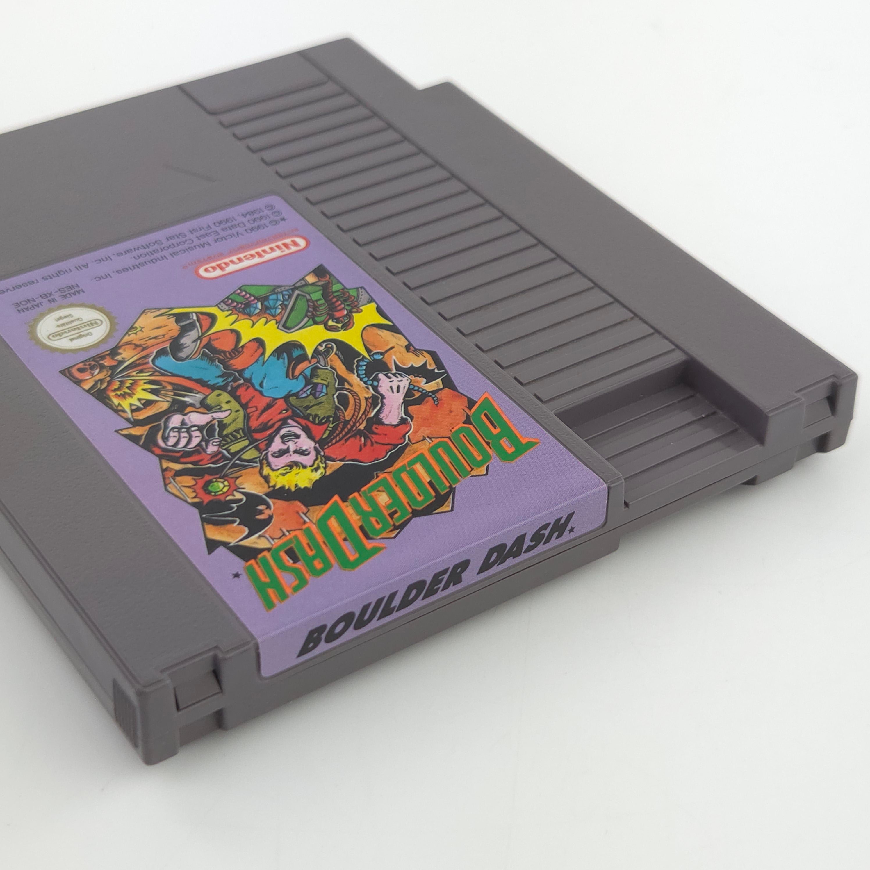 Nintendo NES Spiel Boulder Dash Modul Schutzhülle PAL