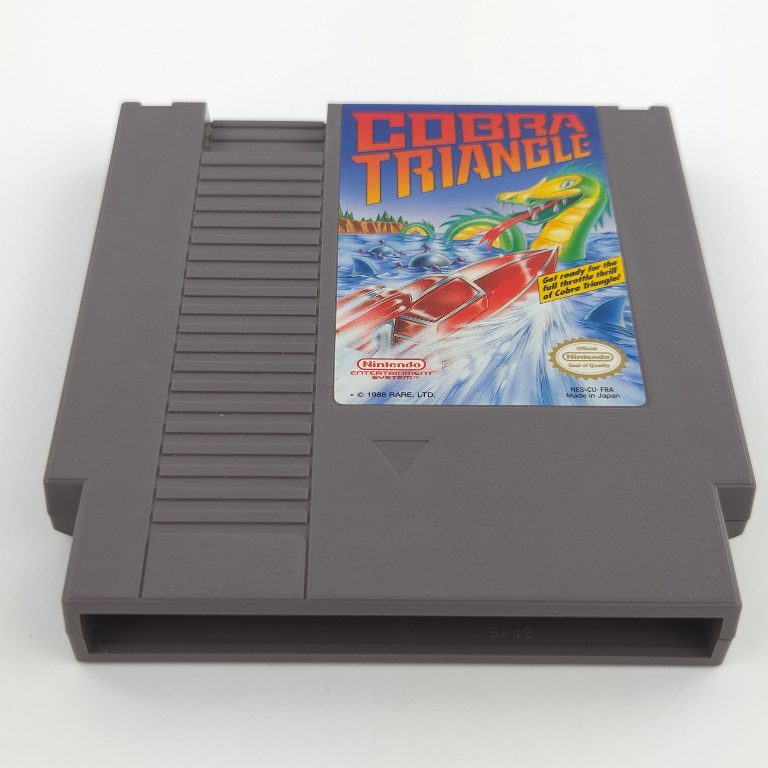 Nintendo NES Spiel Cobra Triangle Modul Schutzhülle FRA