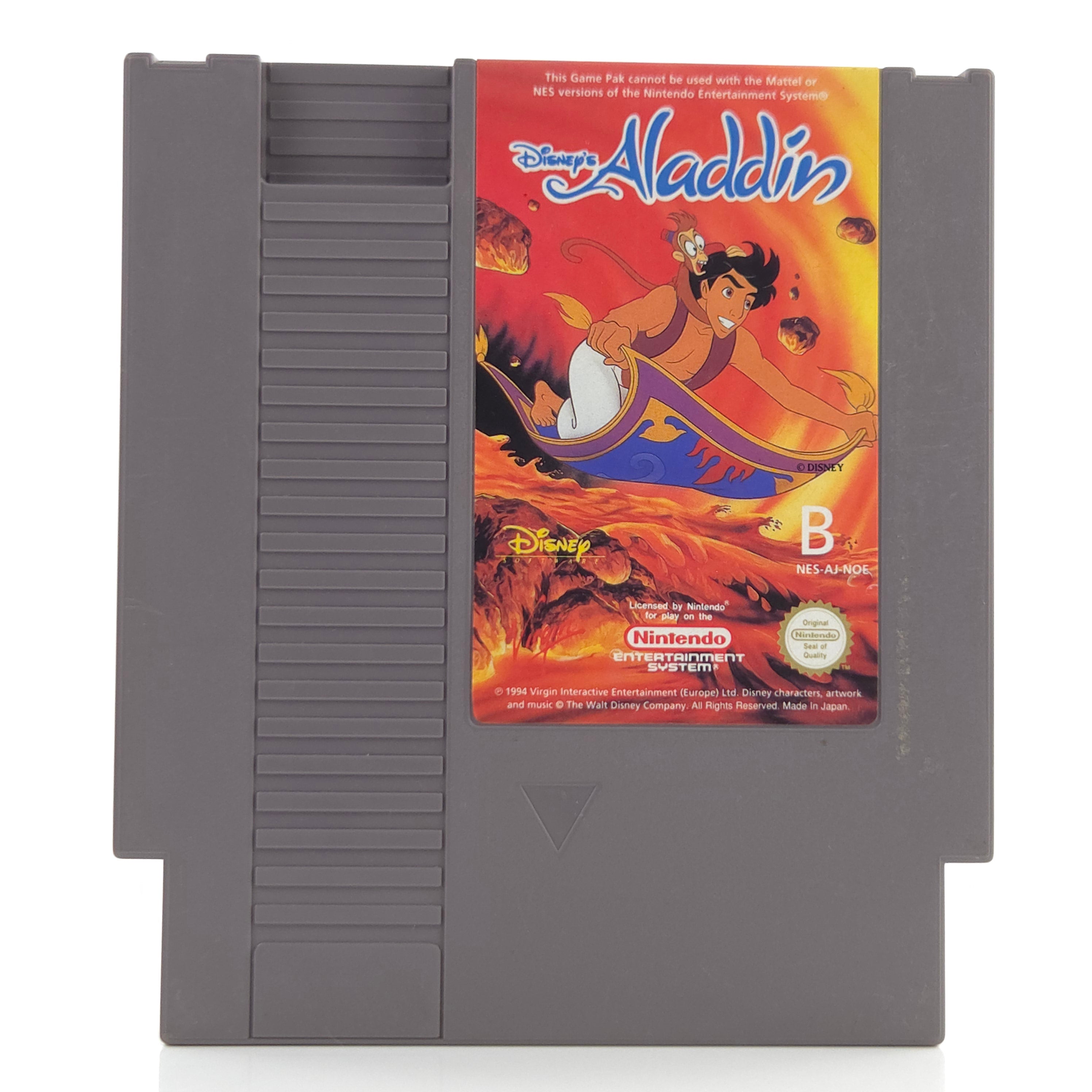 Nintendo NES Spiel Disneys Aladdin Modul Schutzhülle NOE