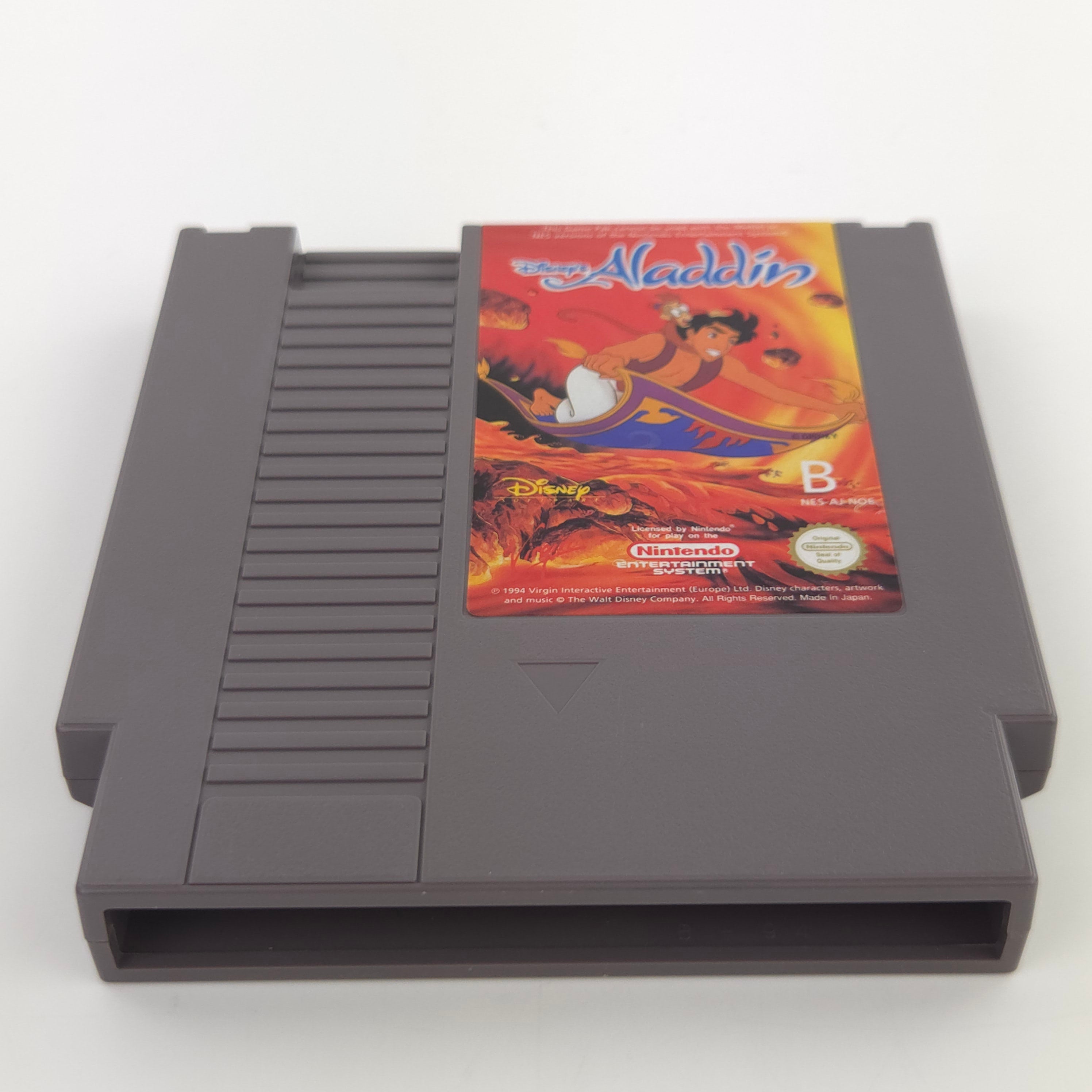 Nintendo NES Spiel Disneys Aladdin Modul Schuber PAL NOE