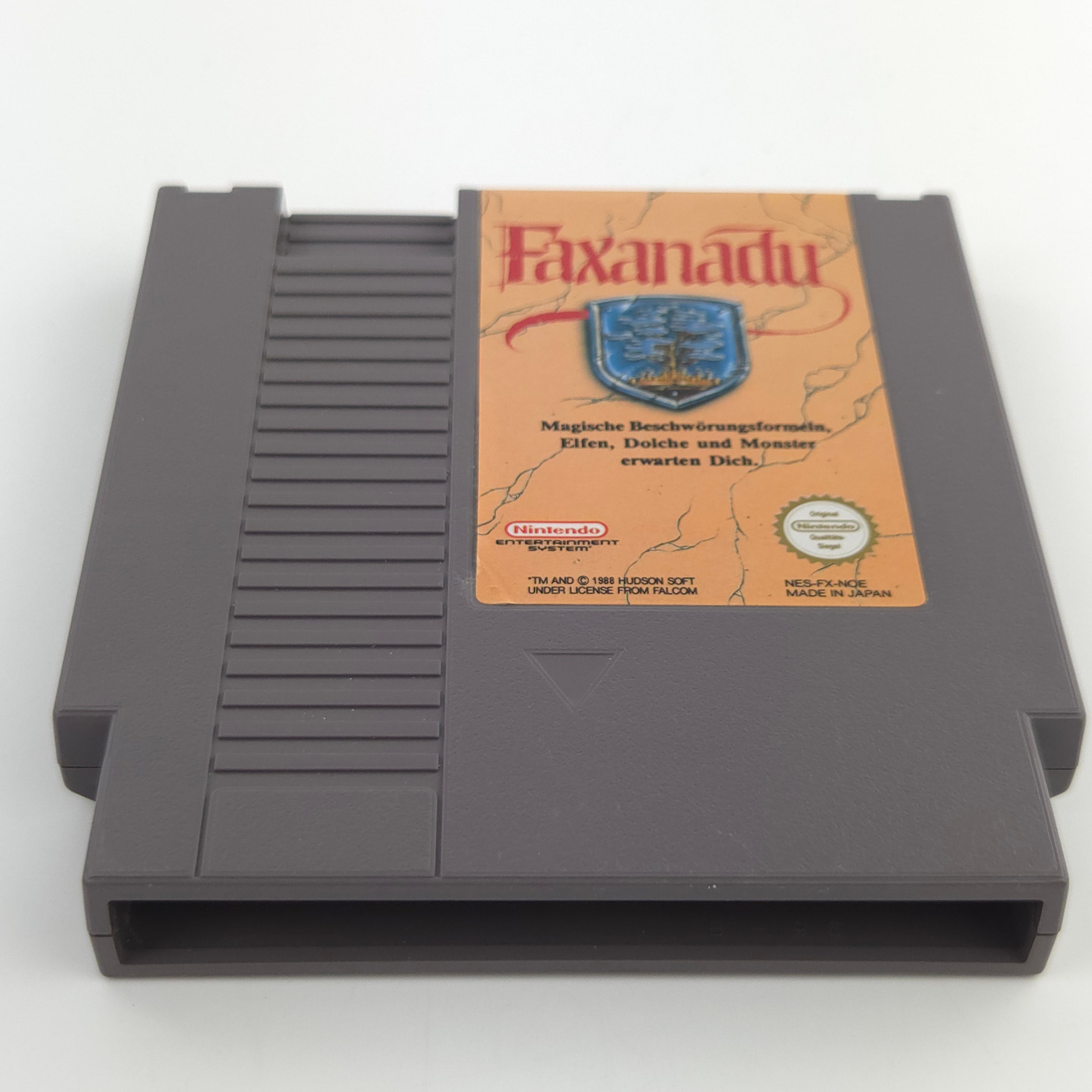 Nintendo NES Spiel Faxanadu Modul Schutzhülle PAL NOE