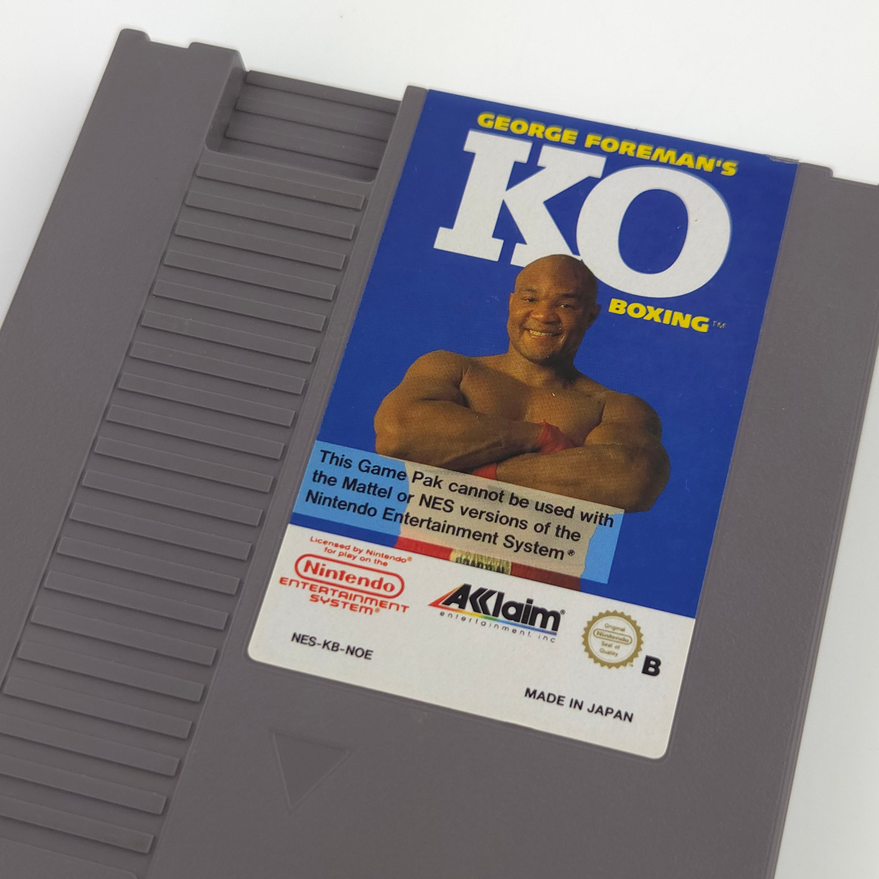 NES Spiel George Foremans KO Boxing Modul Schutzhülle