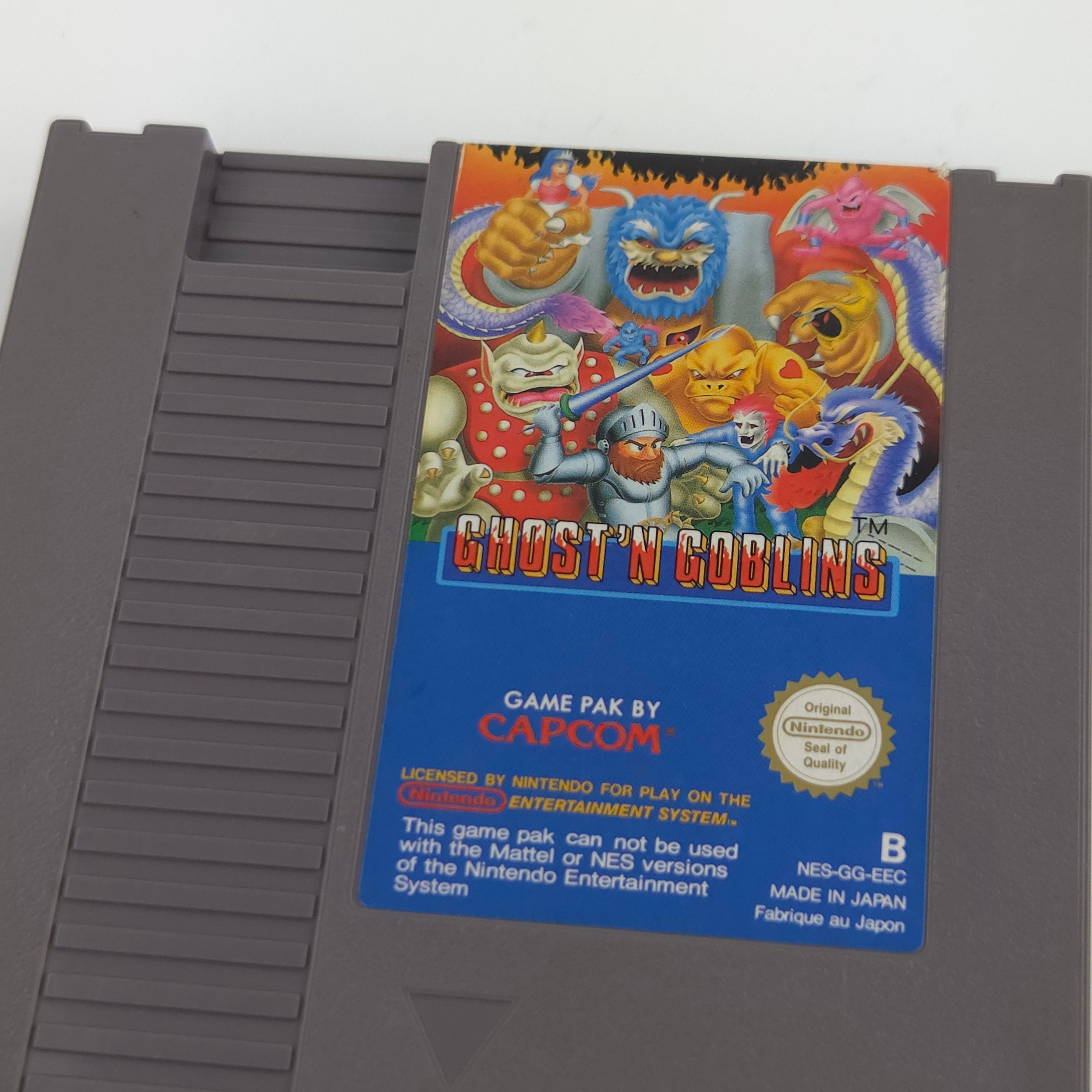NES Spiel Ghost n Goblins Modul Schutzhülle Capcom PAL