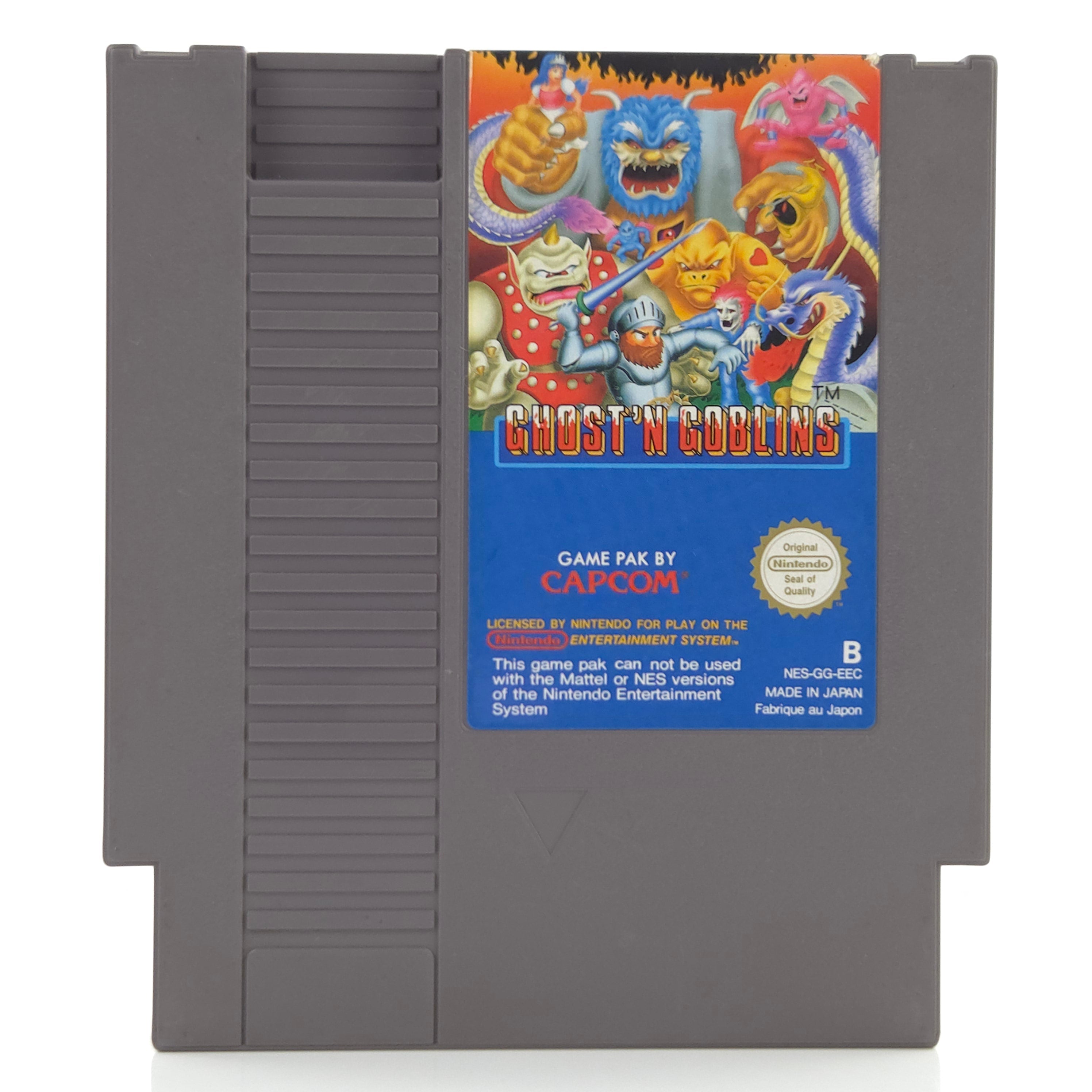 NES Spiel Ghost n Goblins Modul Schutzhülle Capcom PAL