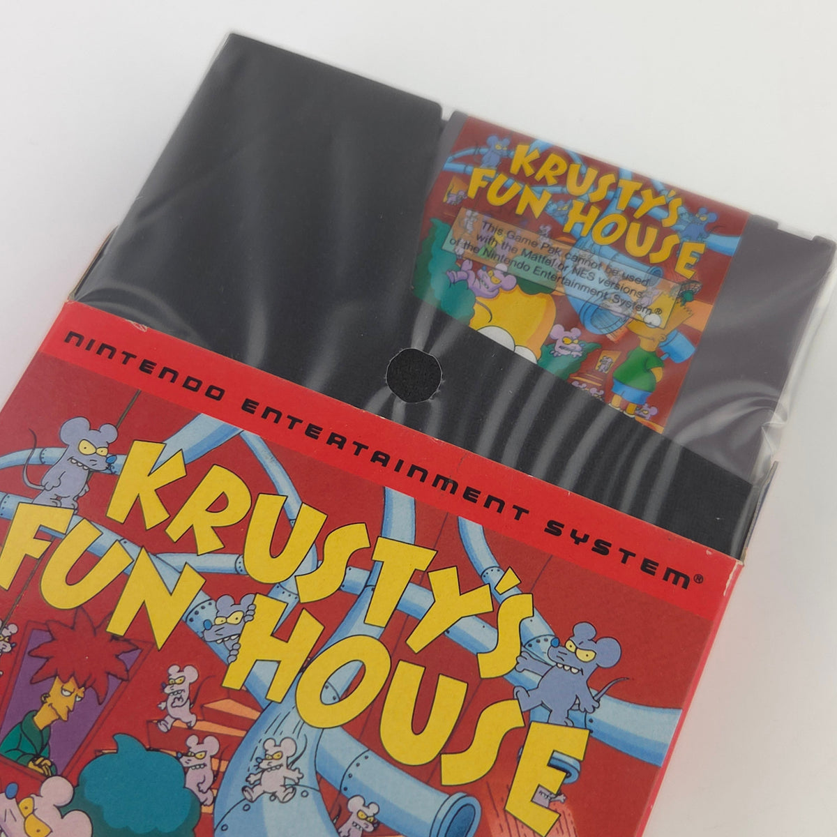 Nintendo NES Spiel Krustys Fun House OVP CIB nahezu neuwertig
