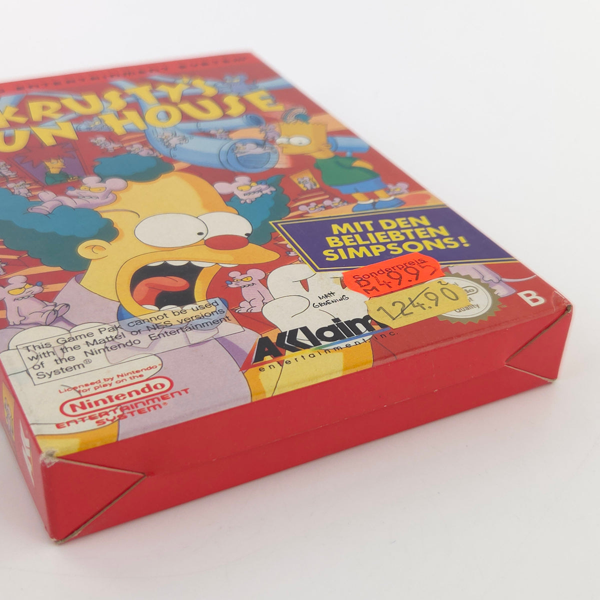 Nintendo NES Spiel Krustys Fun House OVP CIB nahezu neuwertig