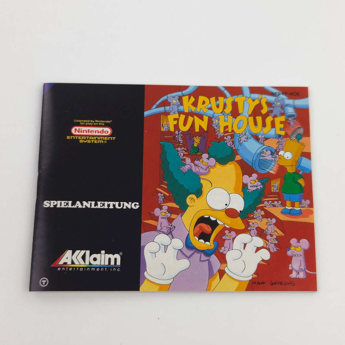 Nintendo NES Spiel Krustys Fun House OVP CIB nahezu neuwertig