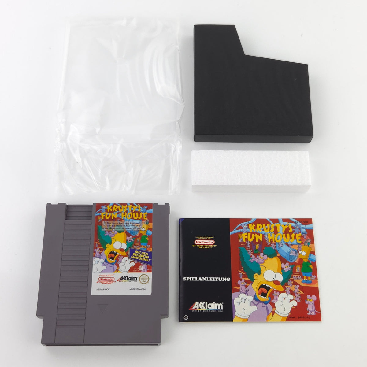 Nintendo NES Spiel Krustys Fun House OVP CIB nahezu neuwertig