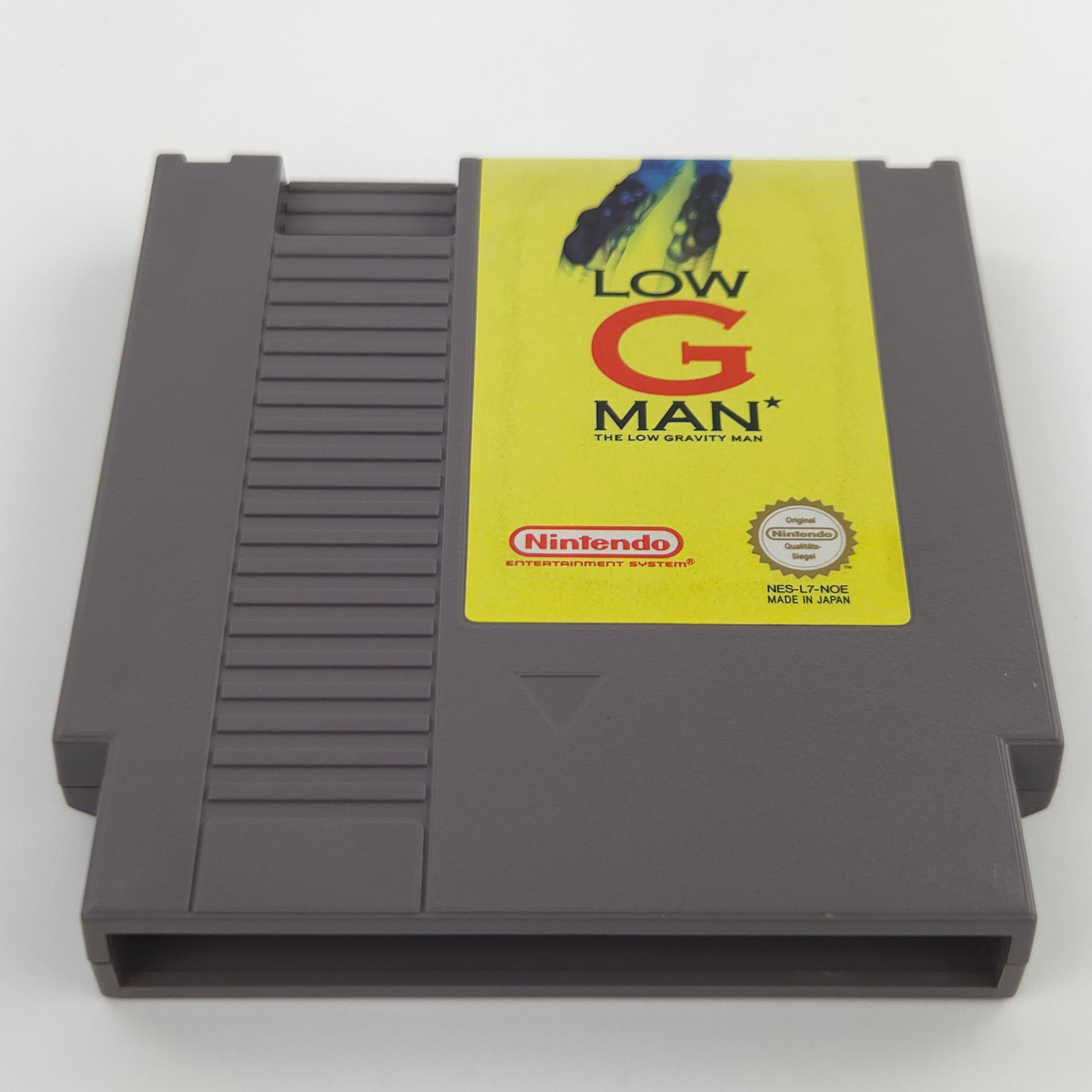 Nintendo NES Spiel Low G Man Modul Schutzhülle PAL NOE