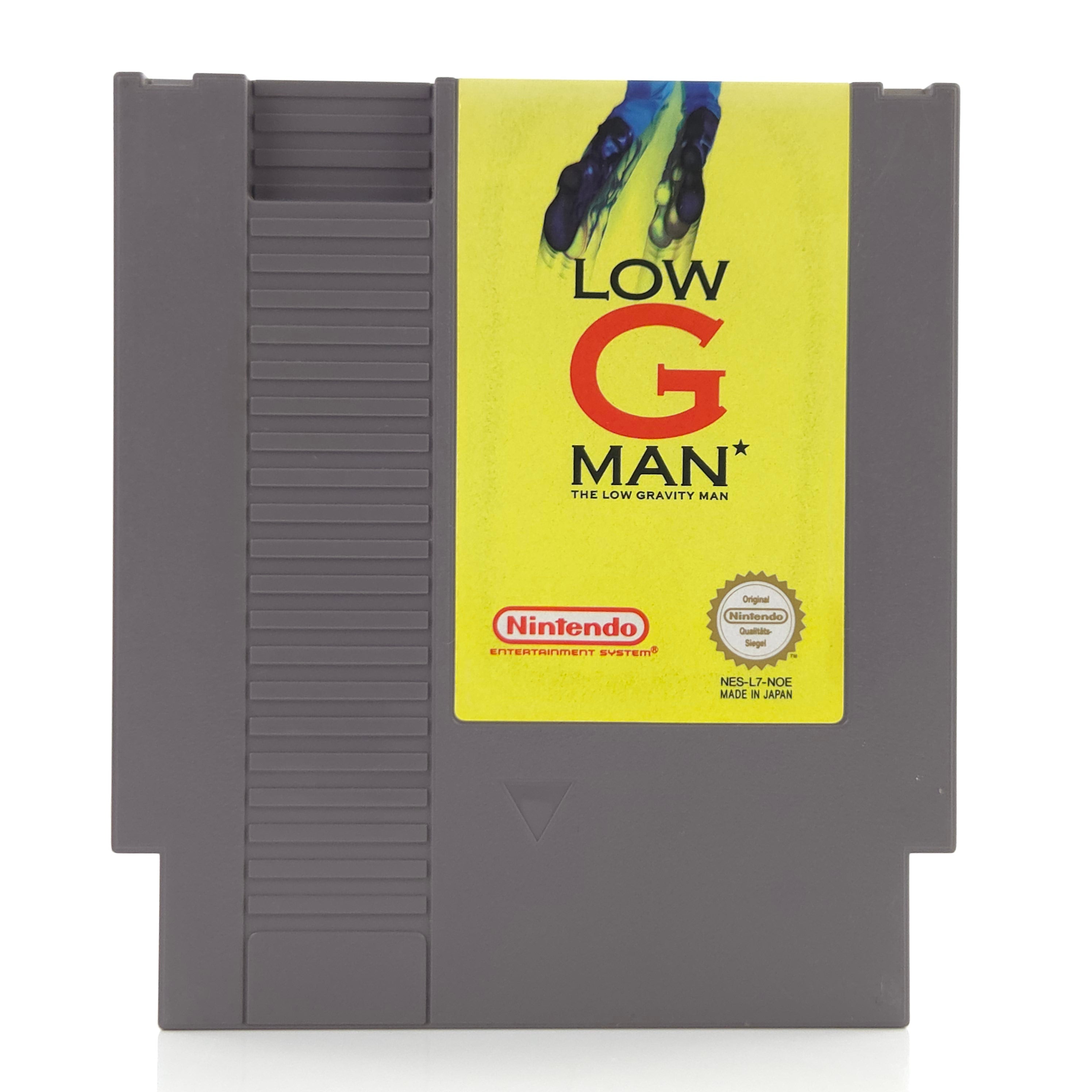 Nintendo NES Spiel Low G Man Modul Schutzhülle PAL NOE