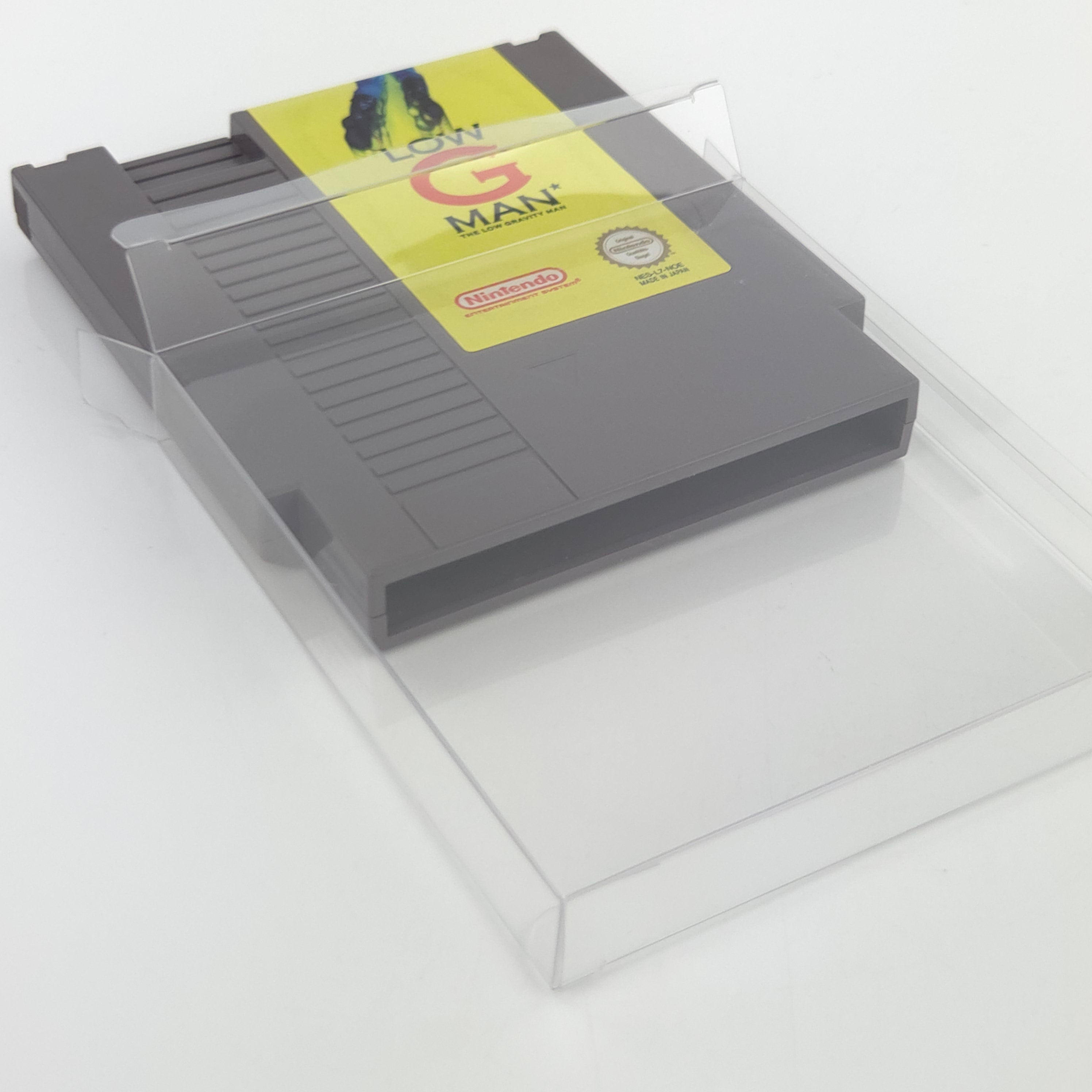Nintendo NES Spiel Low G Man Modul Schutzhülle PAL NOE