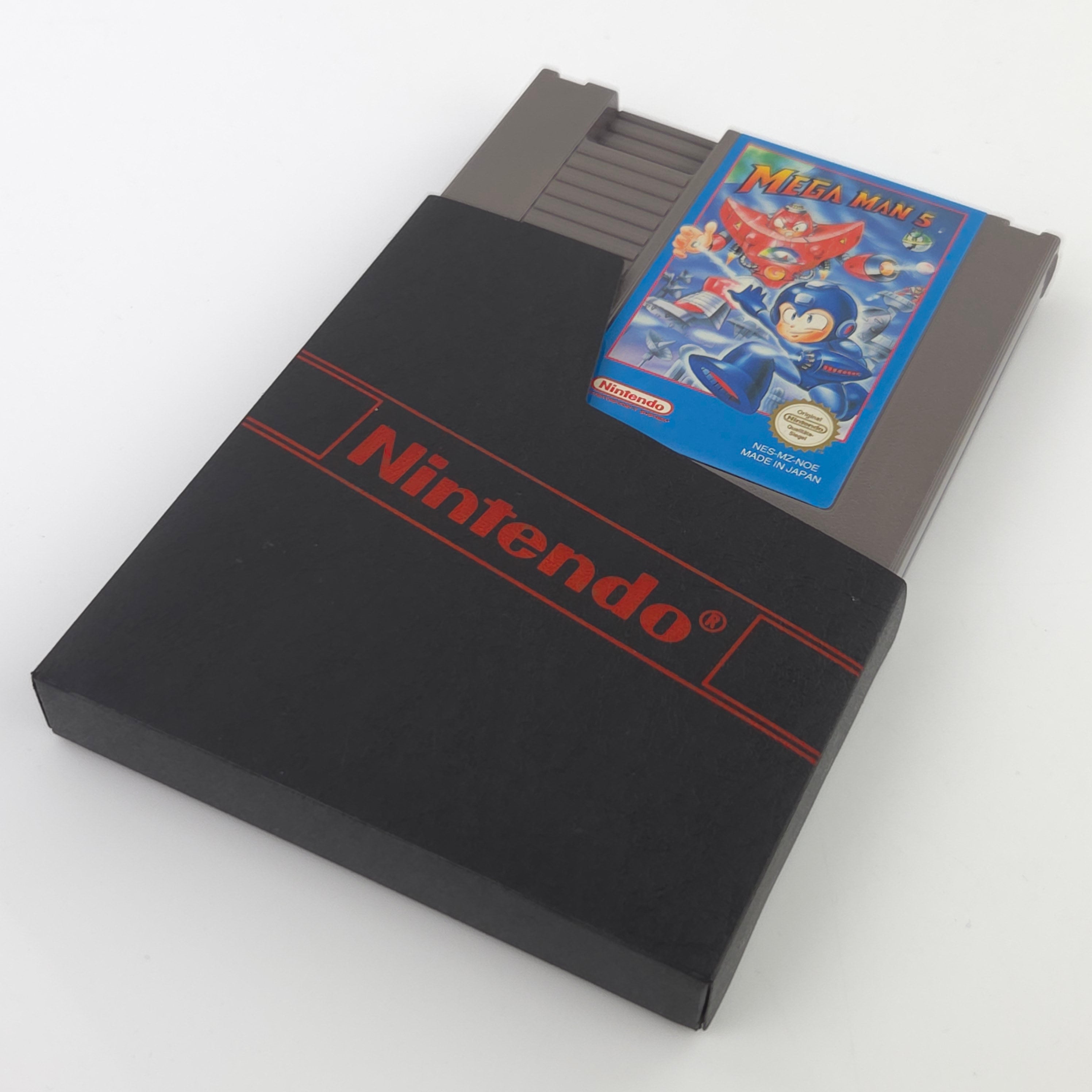 Nintendo NES Spiel Mega Man 5 Modul Schuber PAL-B NOE