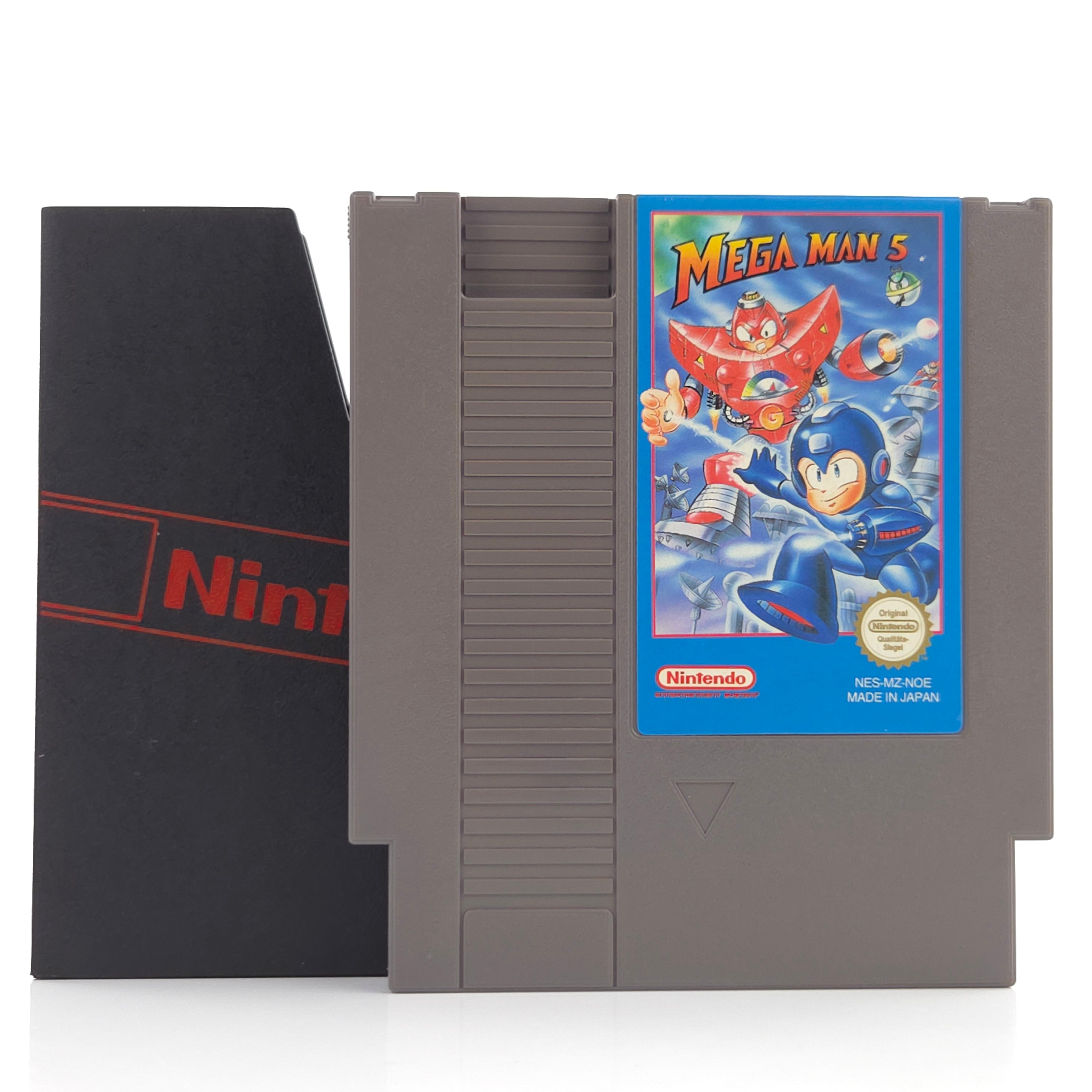 Nintendo NES Spiel Mega Man 5 Modul Schuber PAL-B NOE