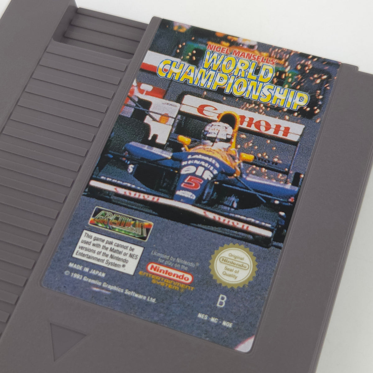 Nintendo NES Spiel Nigel Mansells World Championship Schuber