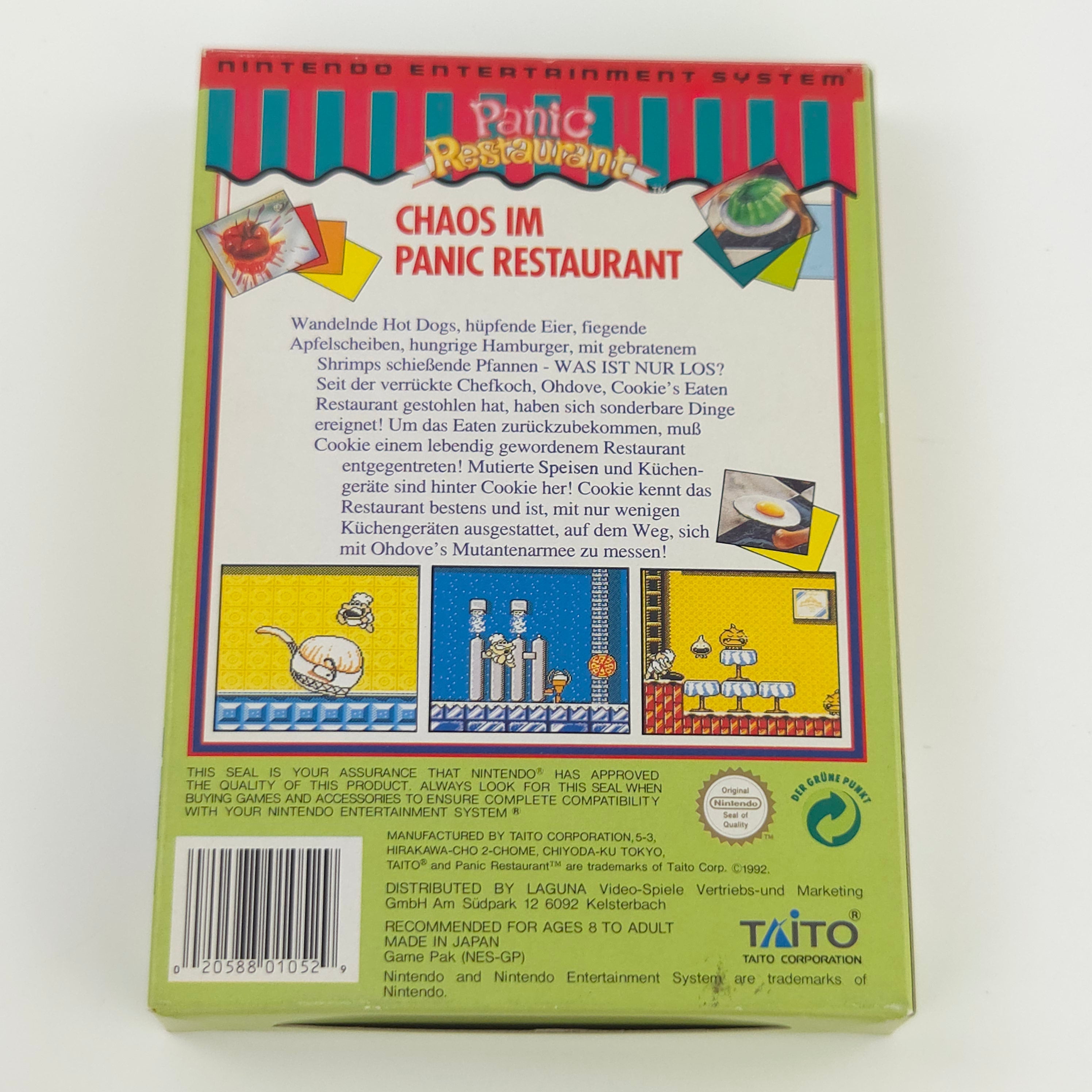 NES Spiel Panic Restaurant Modul Anleitung OVP NOE PAL