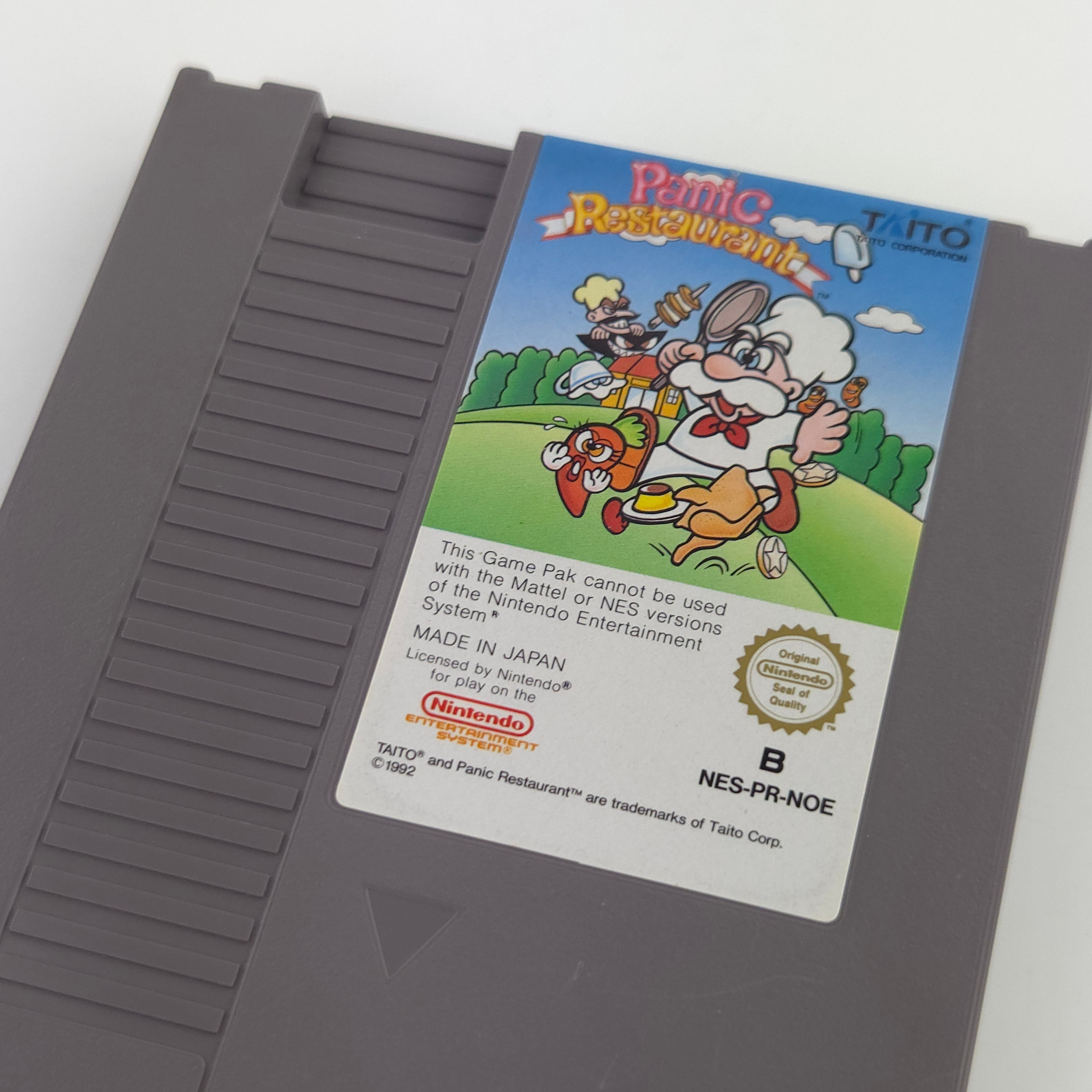 Nintendo NES Spiel Panic Restaurant Modul Schutzhülle NOE