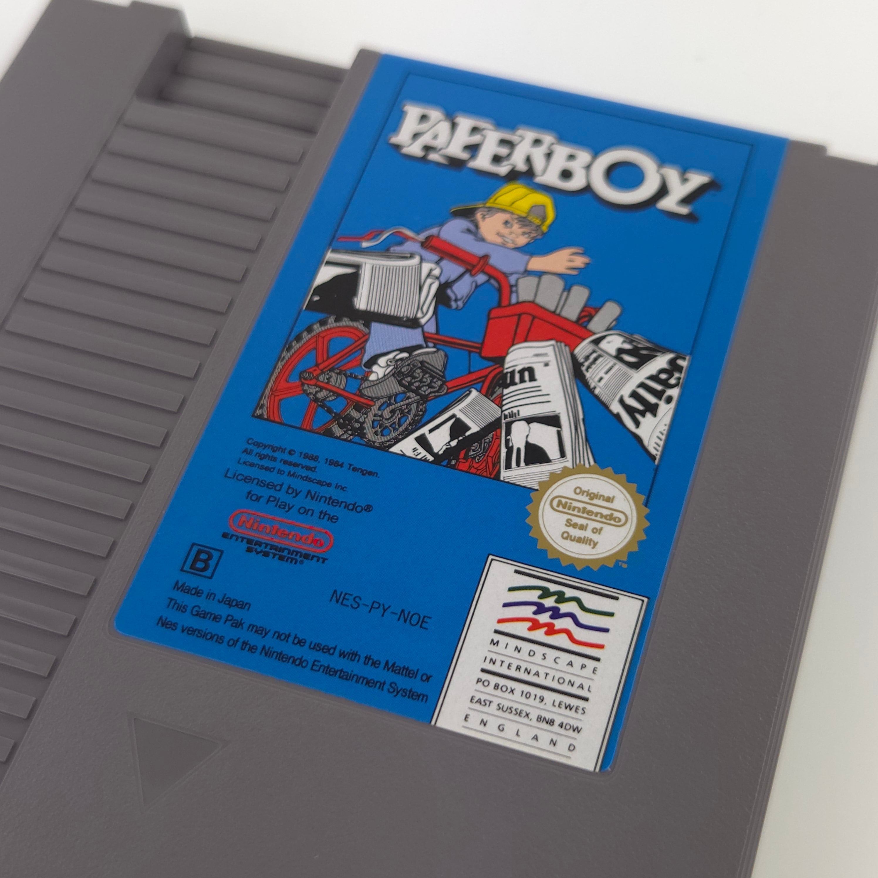 Nintendo NES Spiel Paperboy Modul Schuber PAL NOE