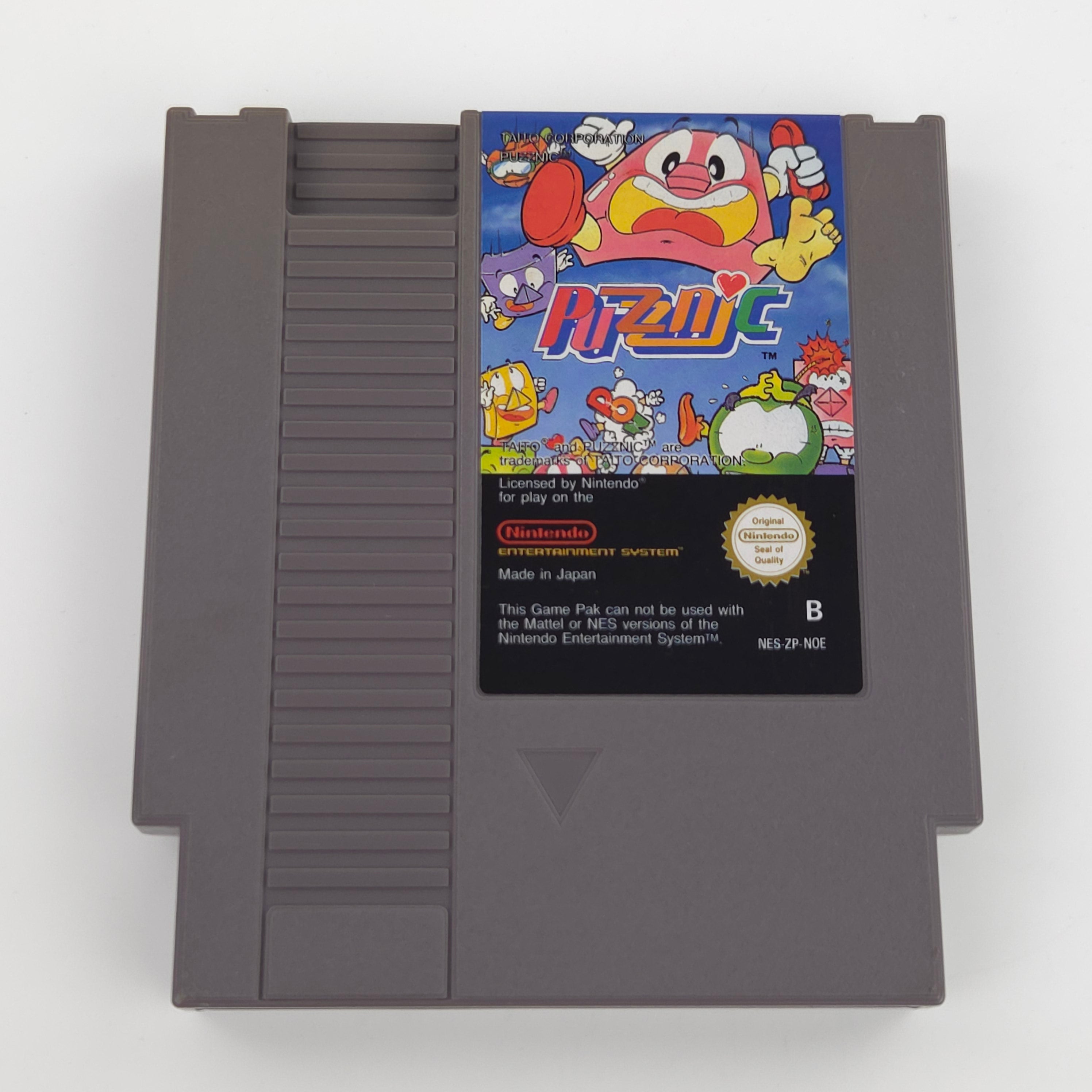 NES Spiel Puzznic Modul Schuber PAL-B NOE Cartridge