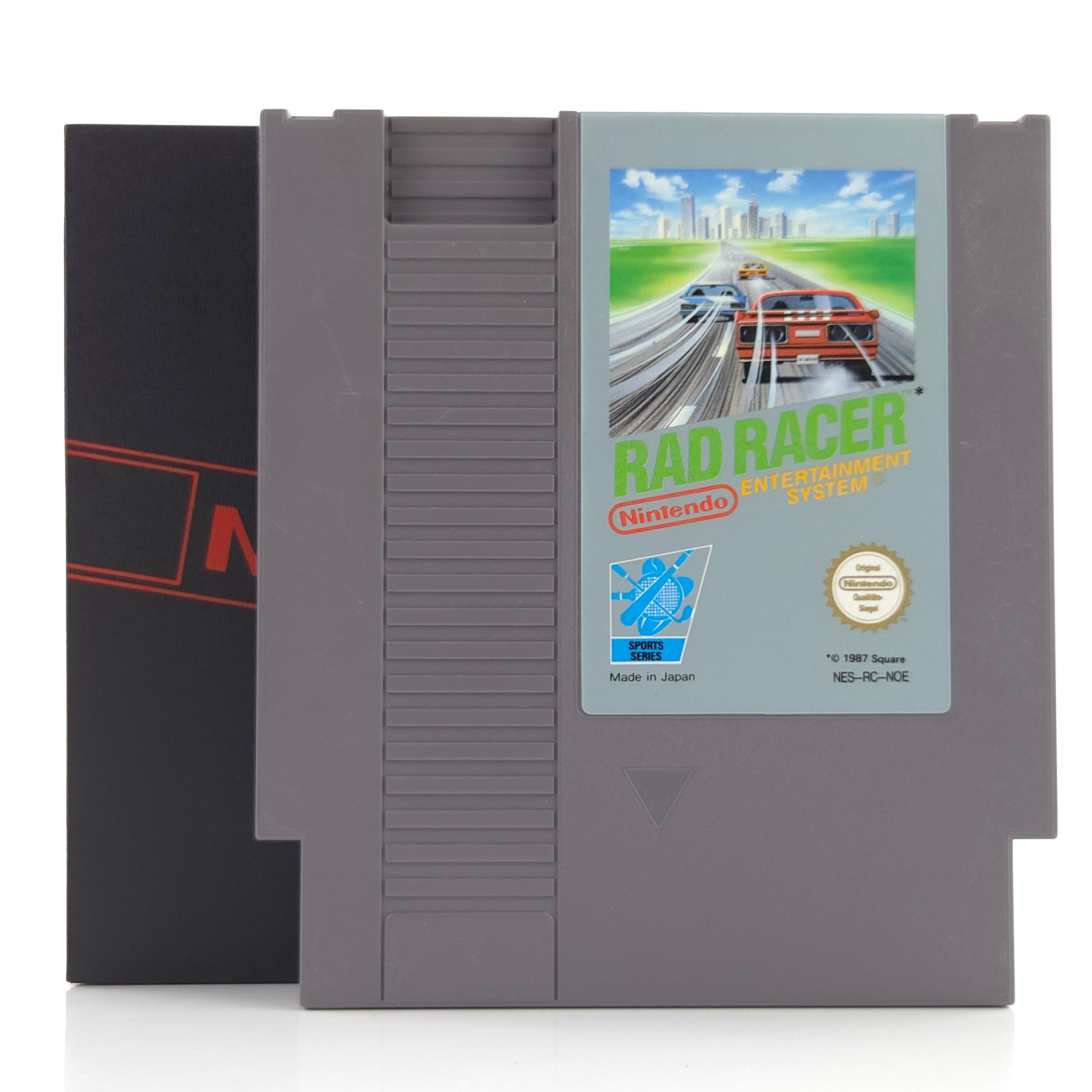 Nintendo NES Spiel Rad Racer Modul Schuber PAL-B NOE
