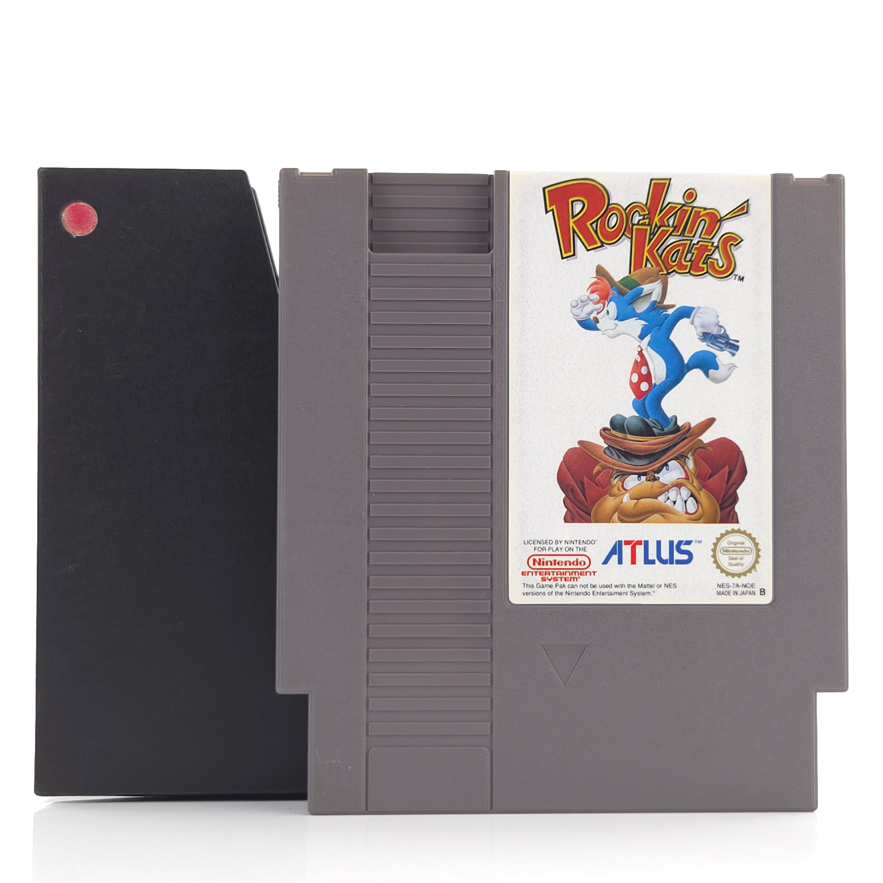 Nintendo NES Spiel Rockin Kats Modul Schuber PAL NOE