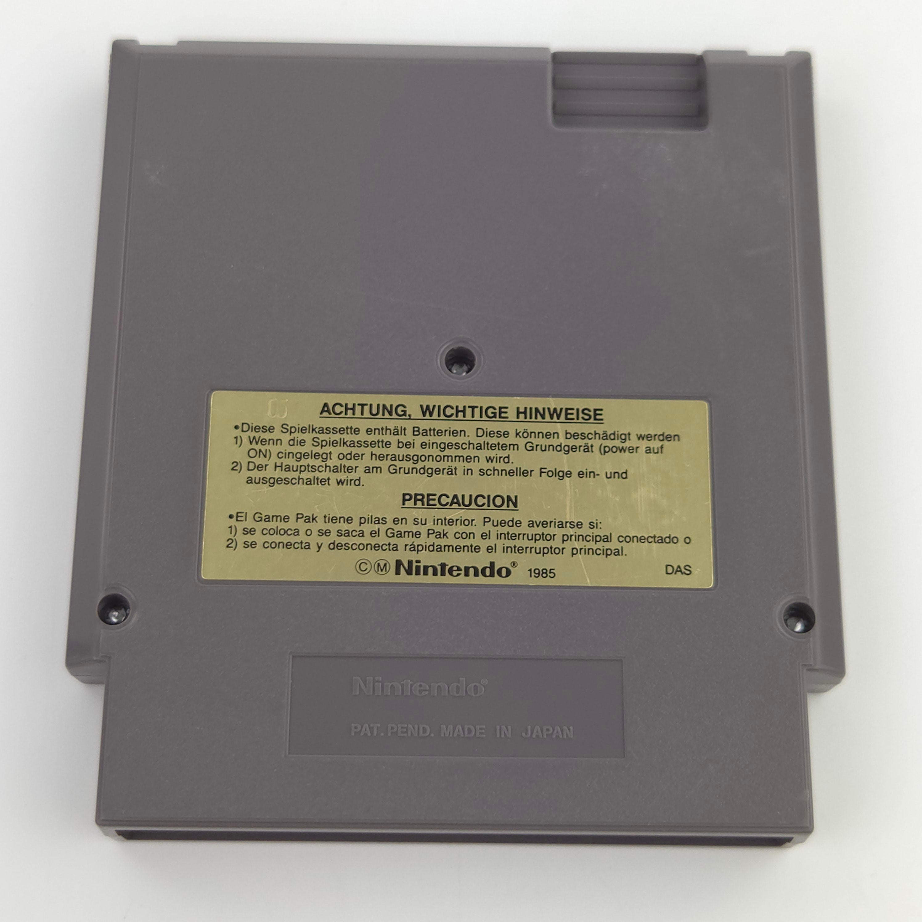Nintendo NES Spiel Shadowgate KEMCO Modul Schutzhülle PAL